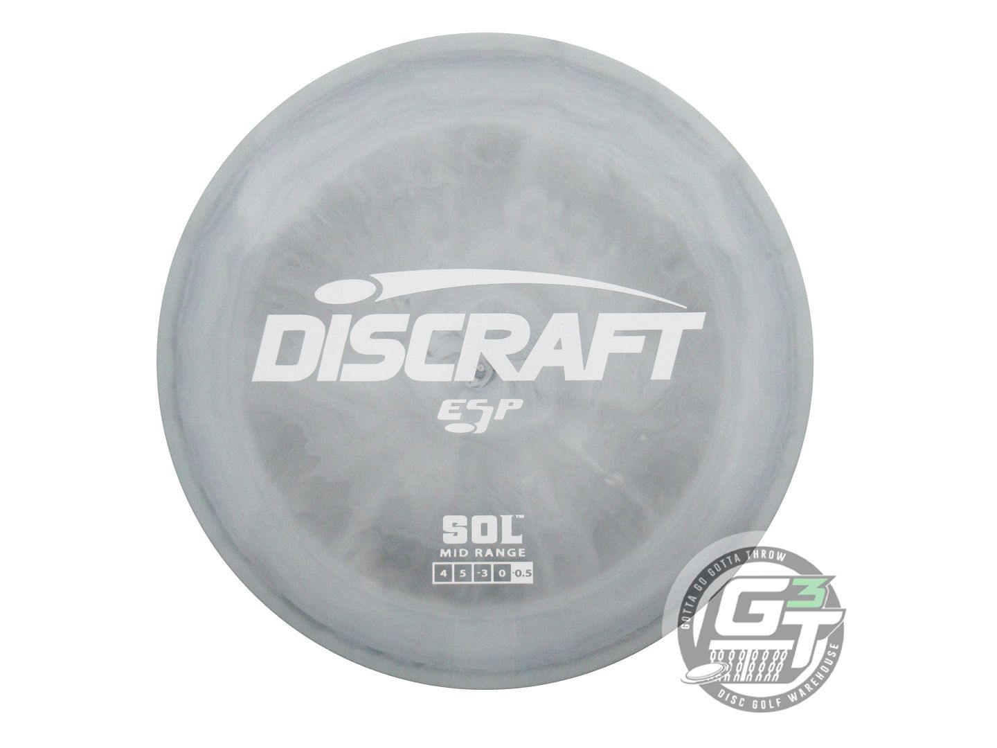 NOS Discraft ESP Sol 173g Gray White Stamp Midrange Golf Disc