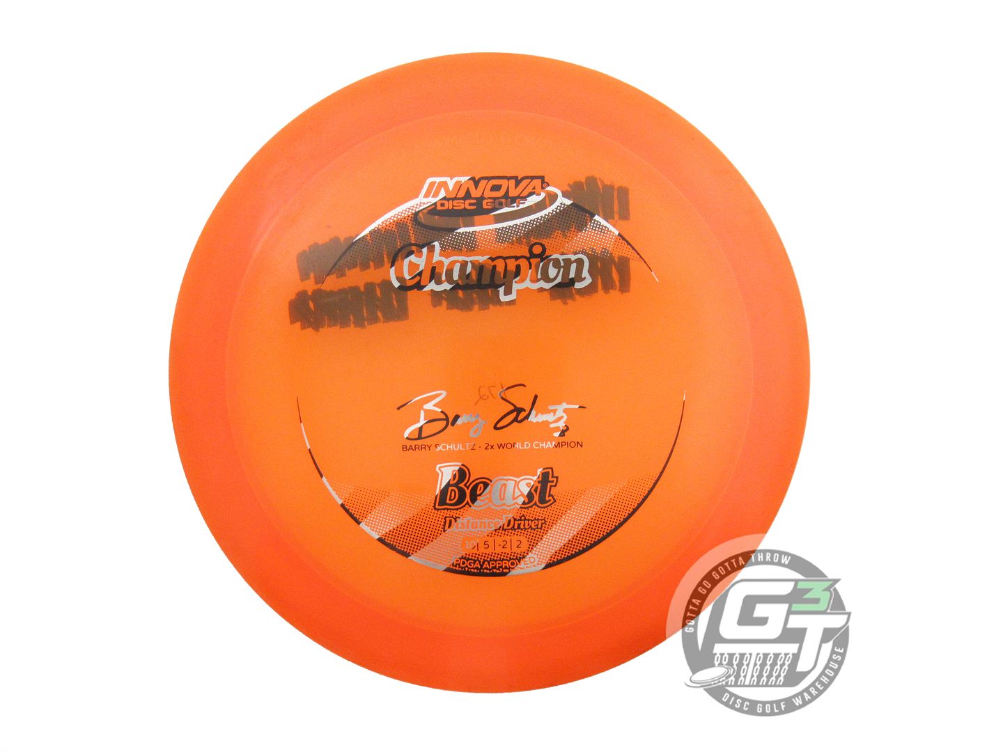 USED Innova Champion Beast 172g Orange Zebra Foil Distance Driver Golf Disc