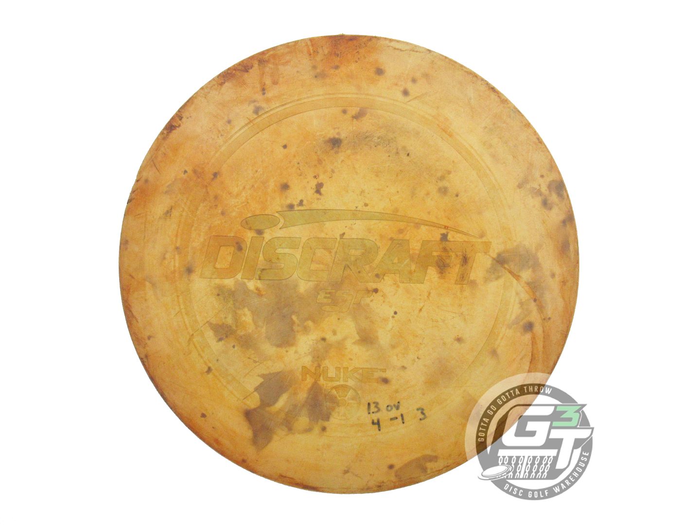 USED Discraft ESP Nuke 171g Peach SWAMP DYED PFN Distance Driver Golf Disc