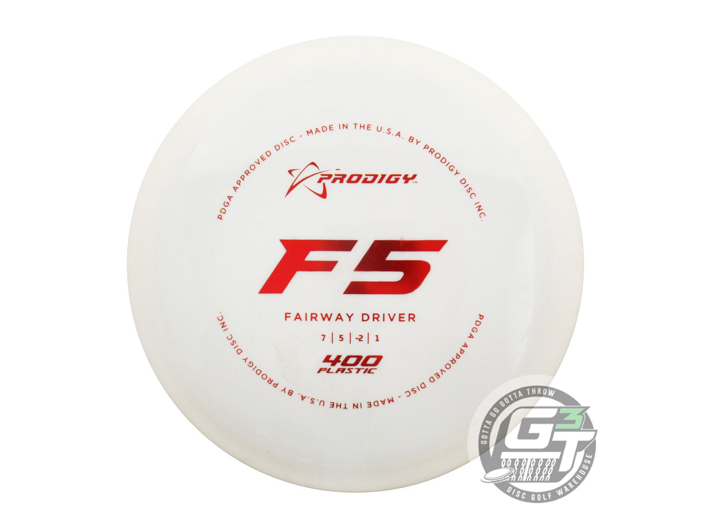 USED Prodigy Discs 400 F5 173g White Red Foil Fairway Driver Golf Disc