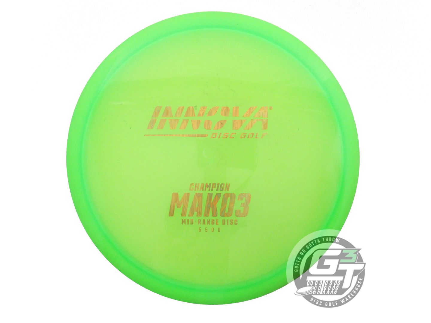 USED Innova Champion Mako3 180g Lime Gold Holo Foil Midrange Golf Disc