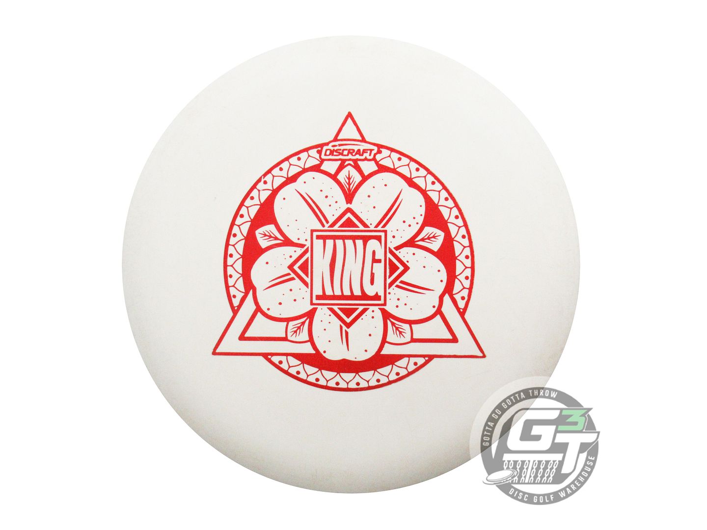 USED Discraft [KING] Crazy Tuff Challenger 172g White Red Glitter Putter Disc
