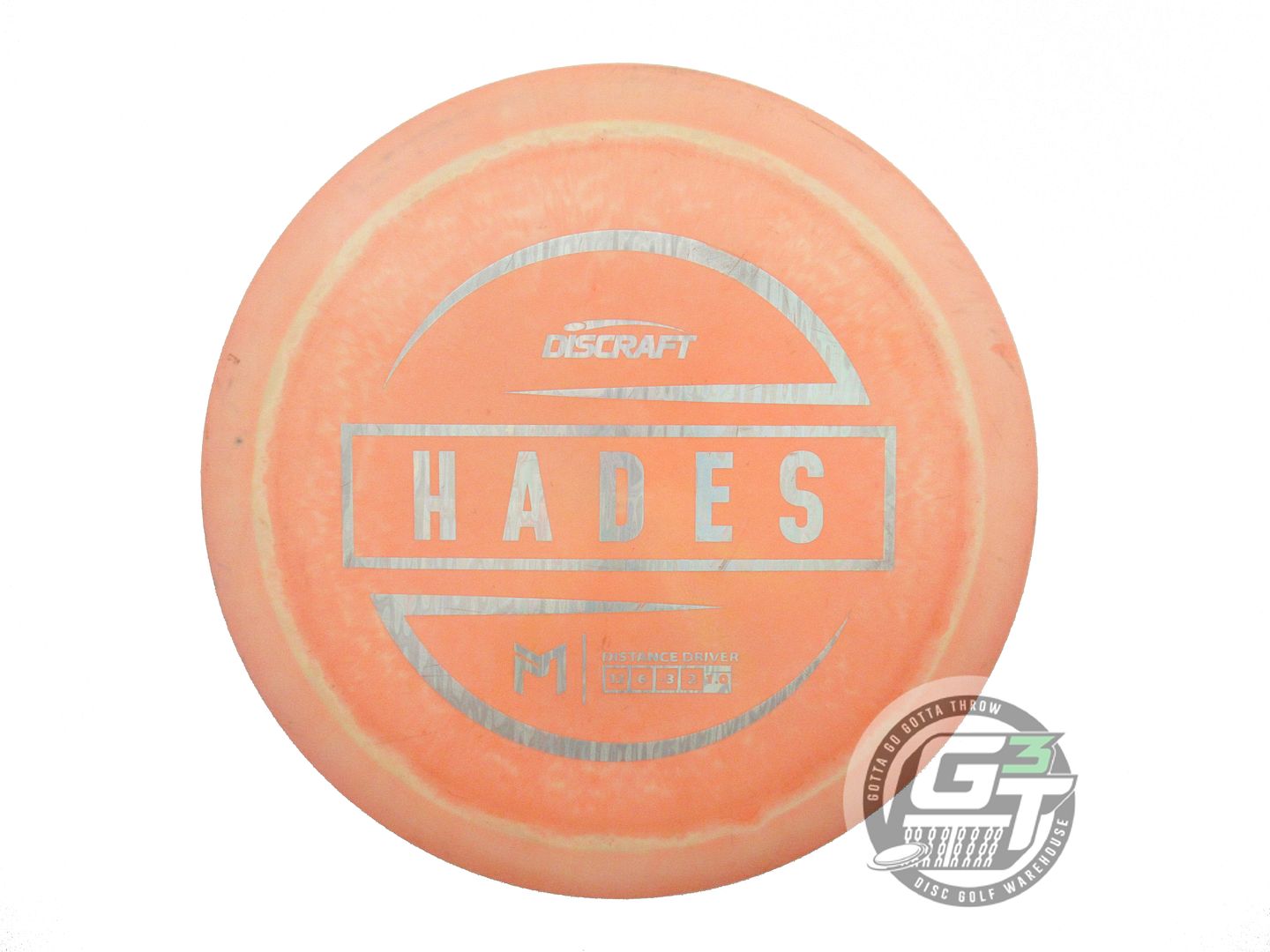 USED Discraft [McBETH] ESP Hades 173g Coral-Yellow Silver Foil Driver Golf Disc