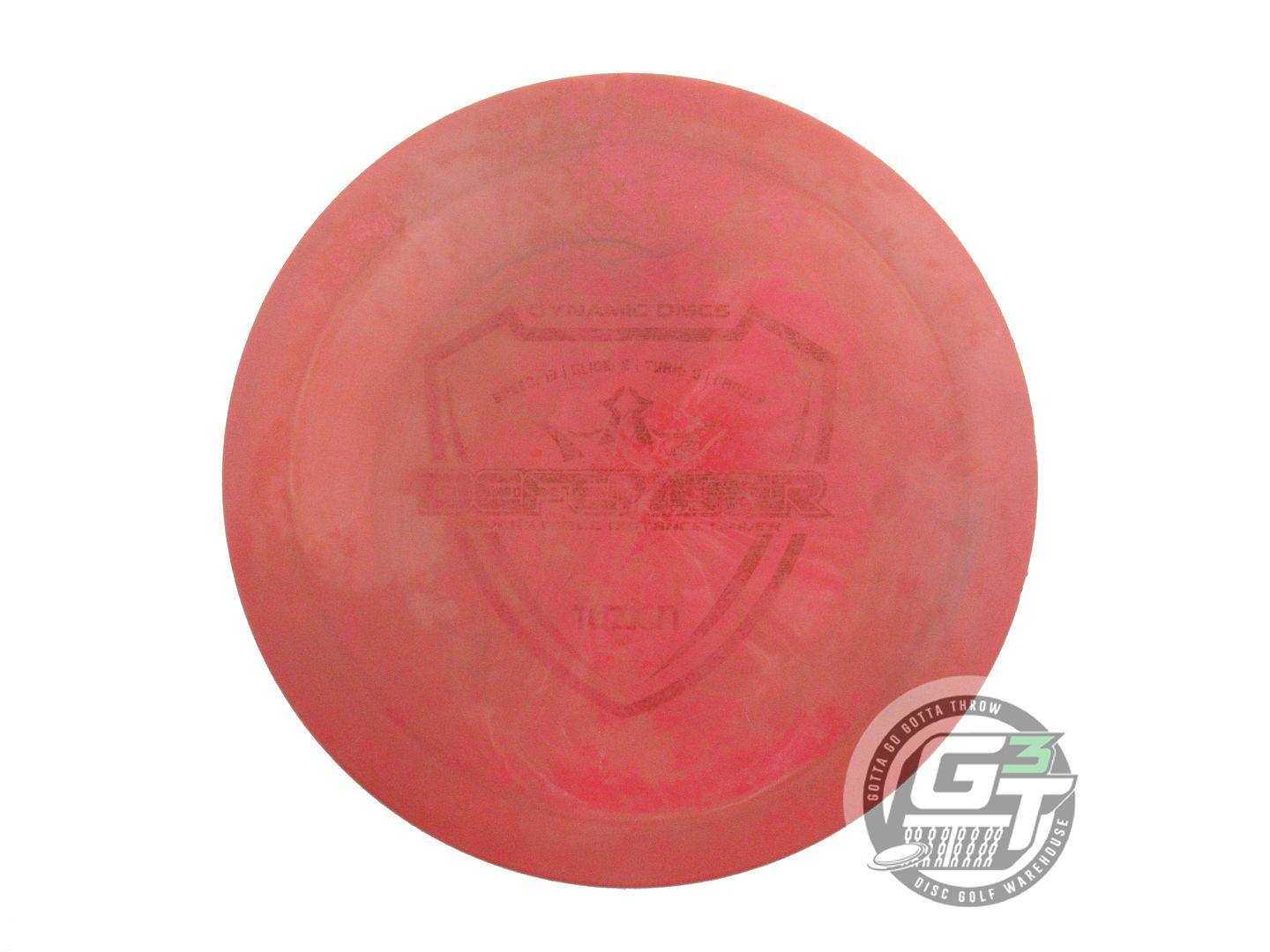 USED Dynamic Discs Fuzion Defender 172g Red Wiped Stamp Distance Driver Disc