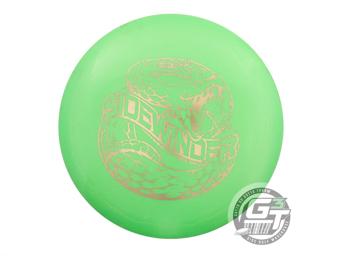 USED Innova GStar Sidewinder 168g Lime Gold Foil Distance Driver Golf Disc