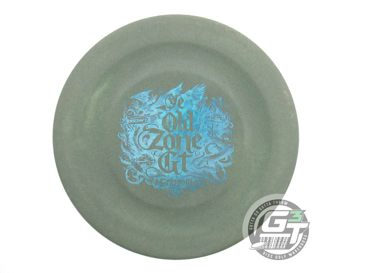 USED Discraft [LEDGESTONE] Rubber Blend Zone 174g Gray Teal Shatter Putter Disc