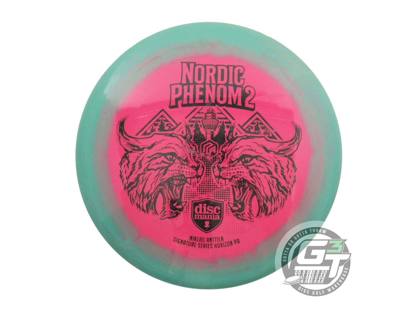 USED DiscMania NORDIC PHENOM 2 Horizon S-Line PD 173g Green-Pink Driver Disc