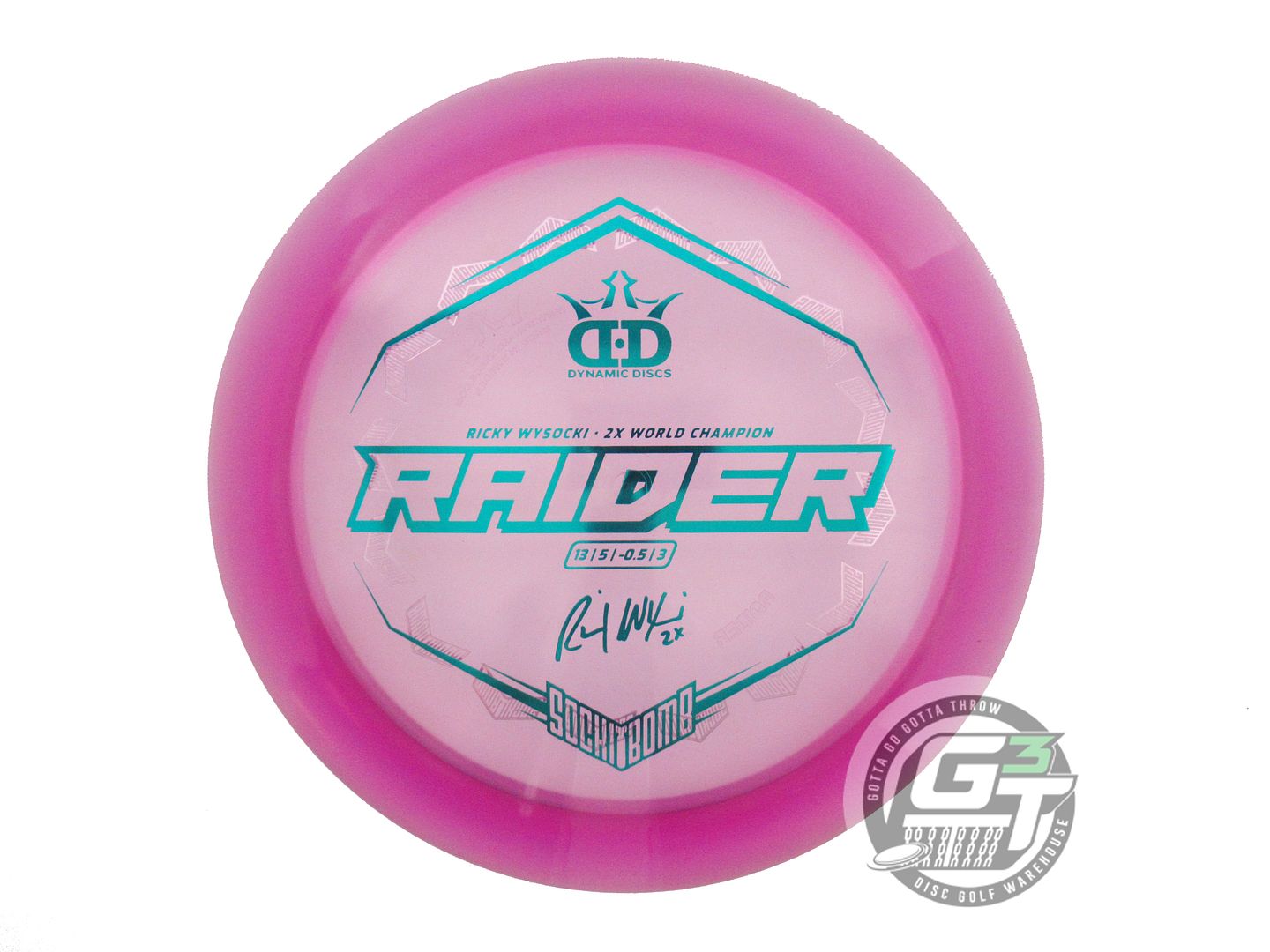 USED Dynamic Discs BackStamp Lucid Ice Raider 176g Magenta Distance Driver Disc