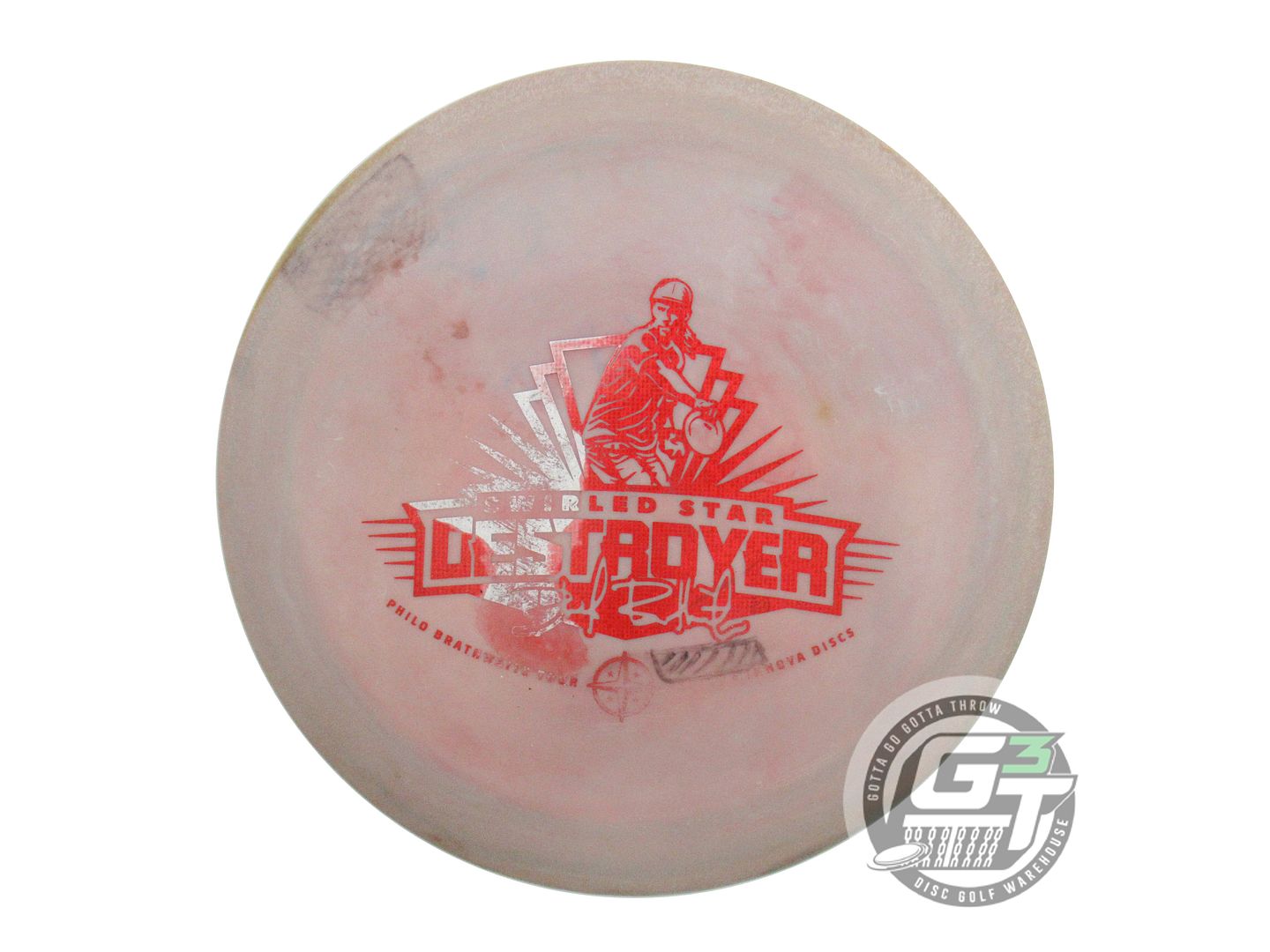 USED Innova [BRATHWAITE] Swirled Star Destroyer 169g Dirty Pink Driver Golf Disc