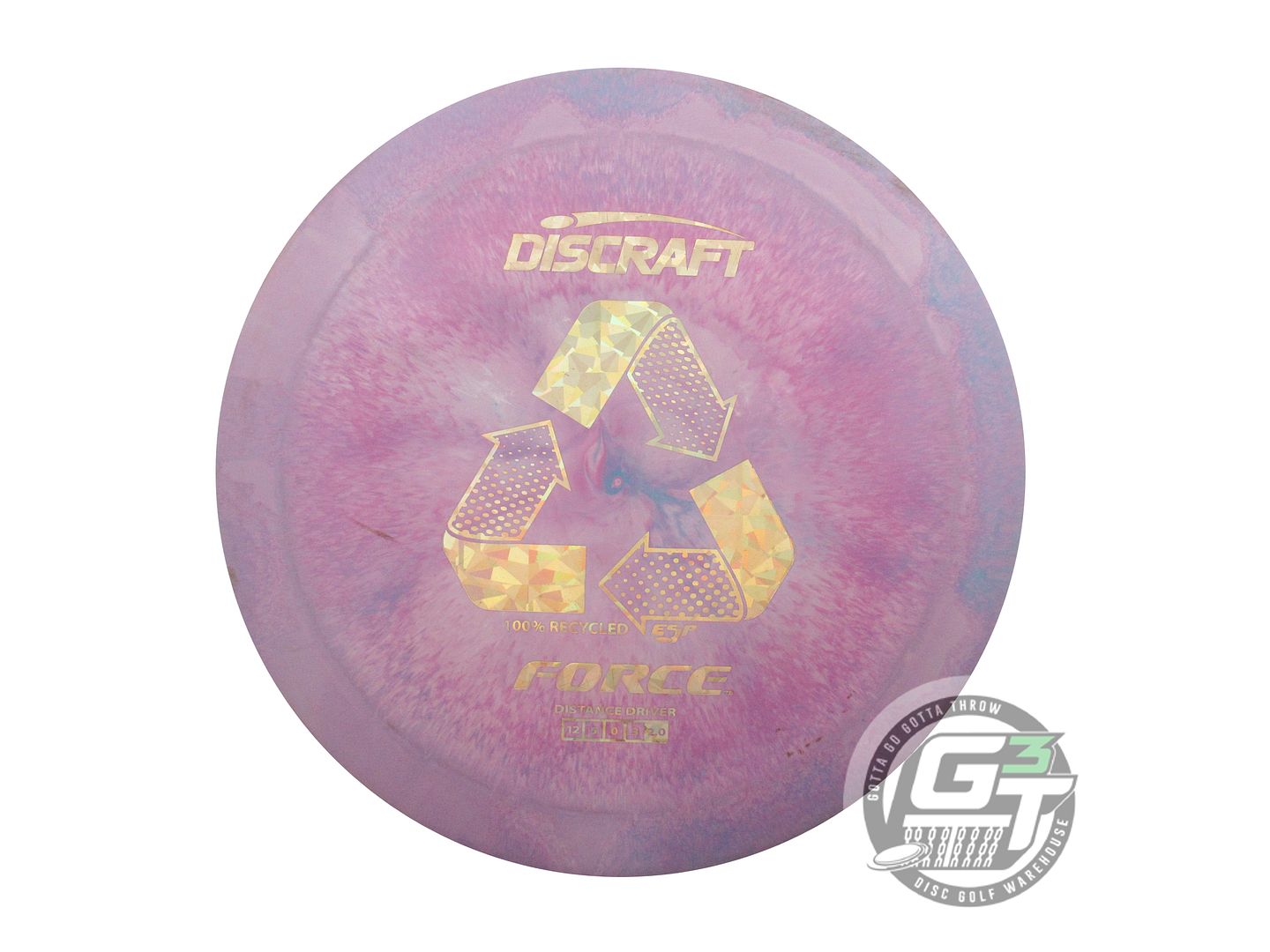 USED Discraft Recycled ESP Force 170g Purple-Teal Distance Driver Golf Disc