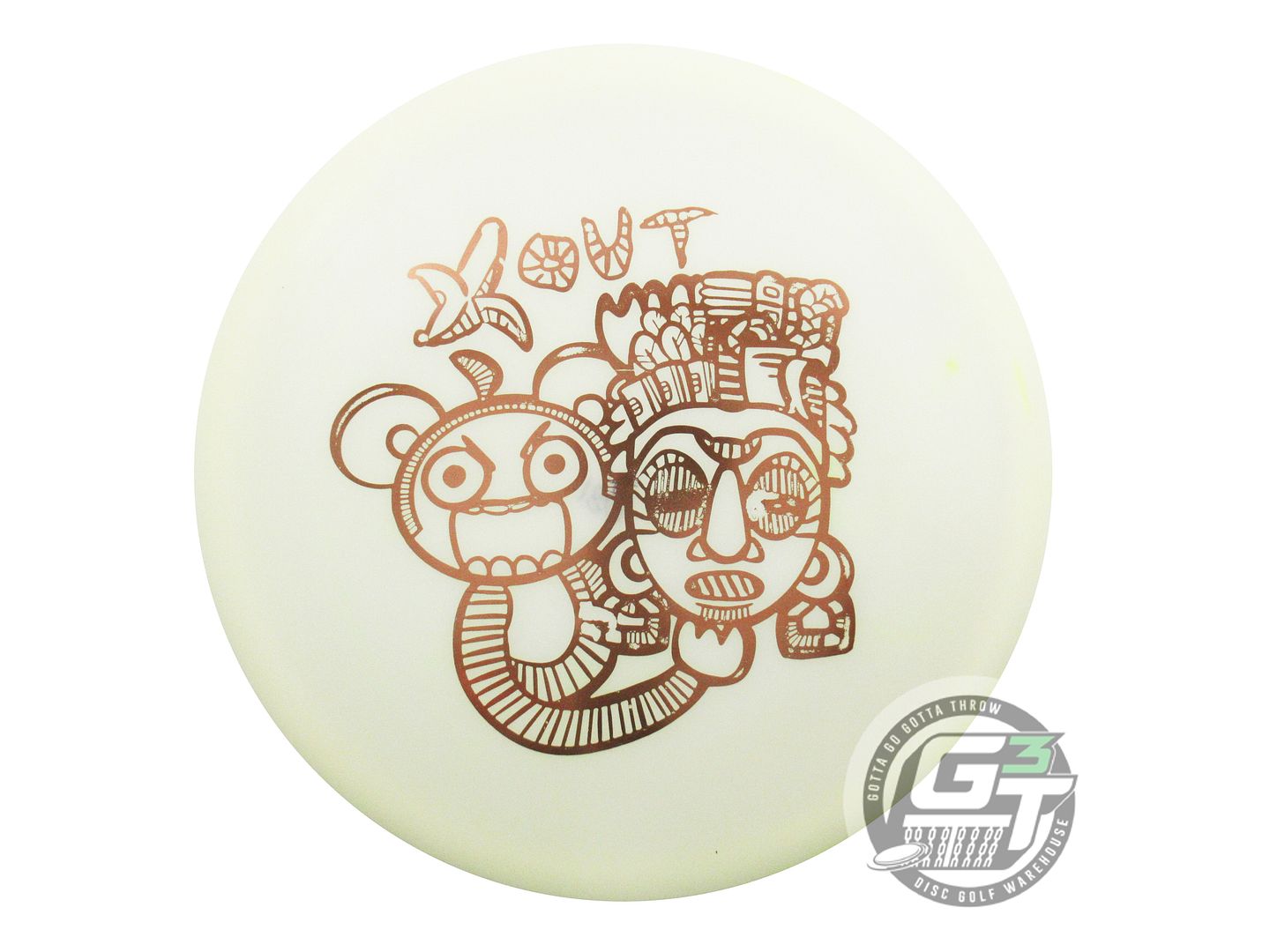 USED Infinite X-OUT Glow C-Blend Anubis 180g White Broze Foil Midrange Golf Disc