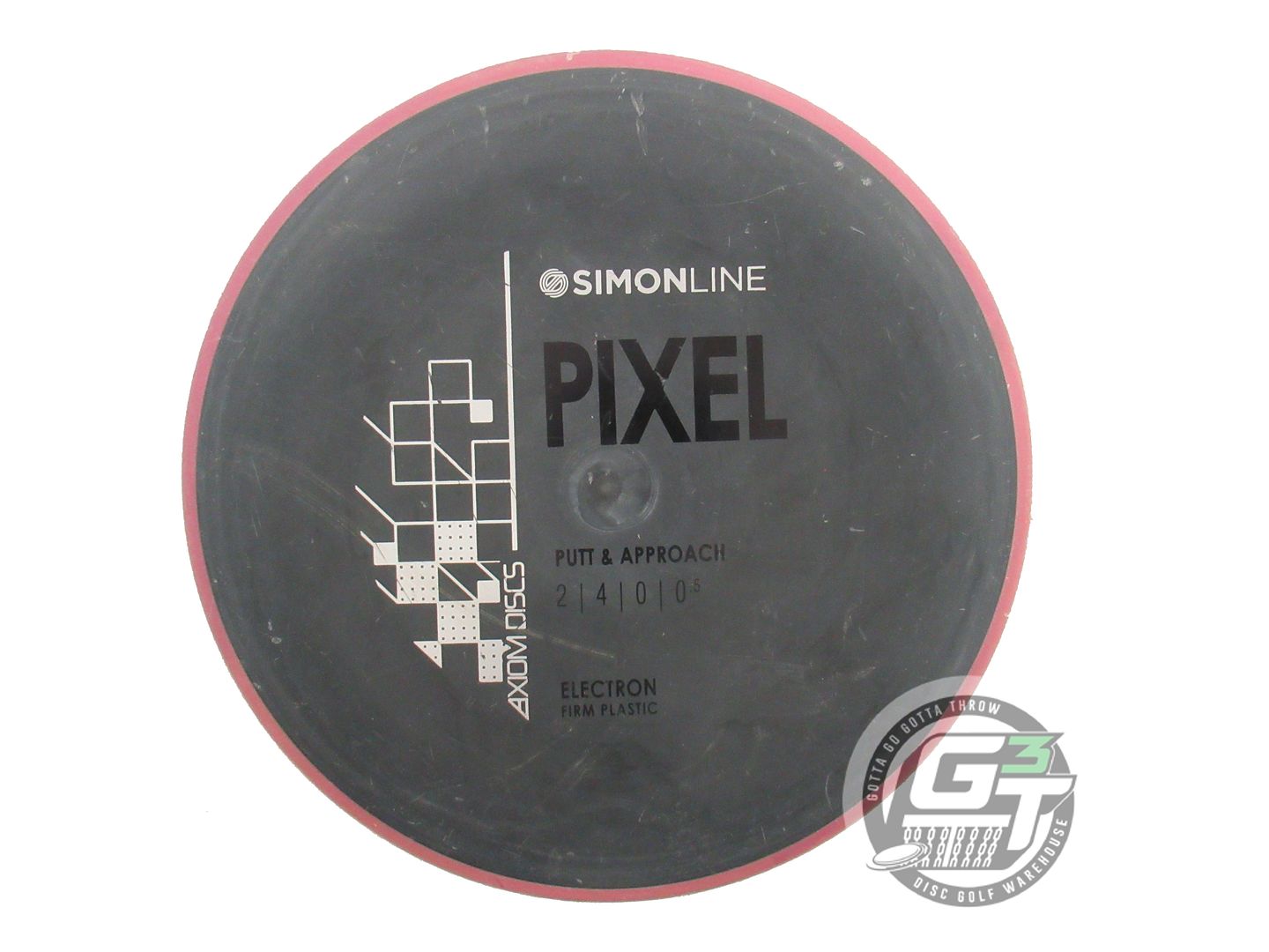 USED Axiom Discs [LIZOTTE] Electron Firm Pixel 171g Black Pink Rim Putter Disc