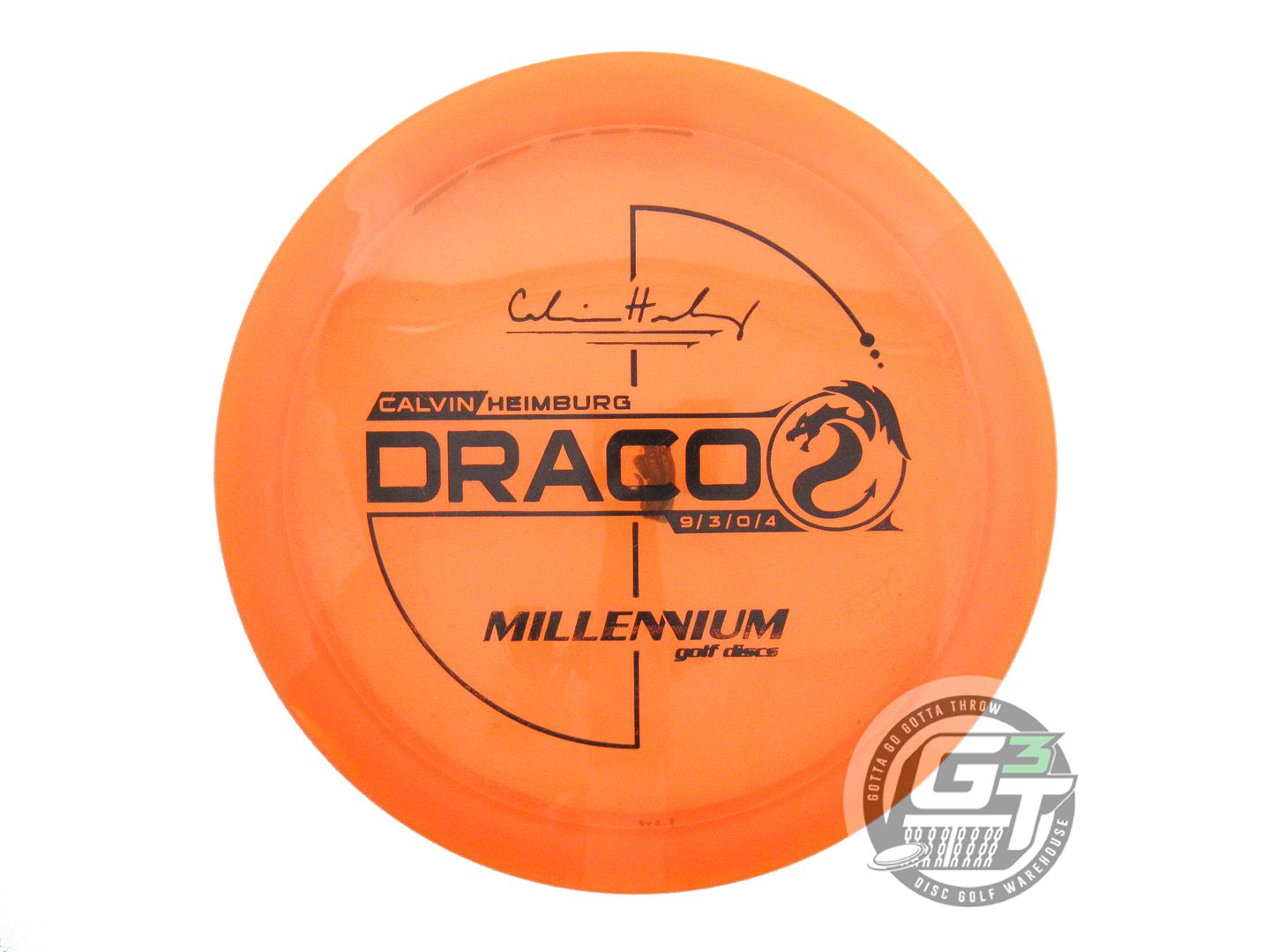 USED Millennium [HEIMBURG] Quantum Draco 174g Orange Distance Driver Golf Disc