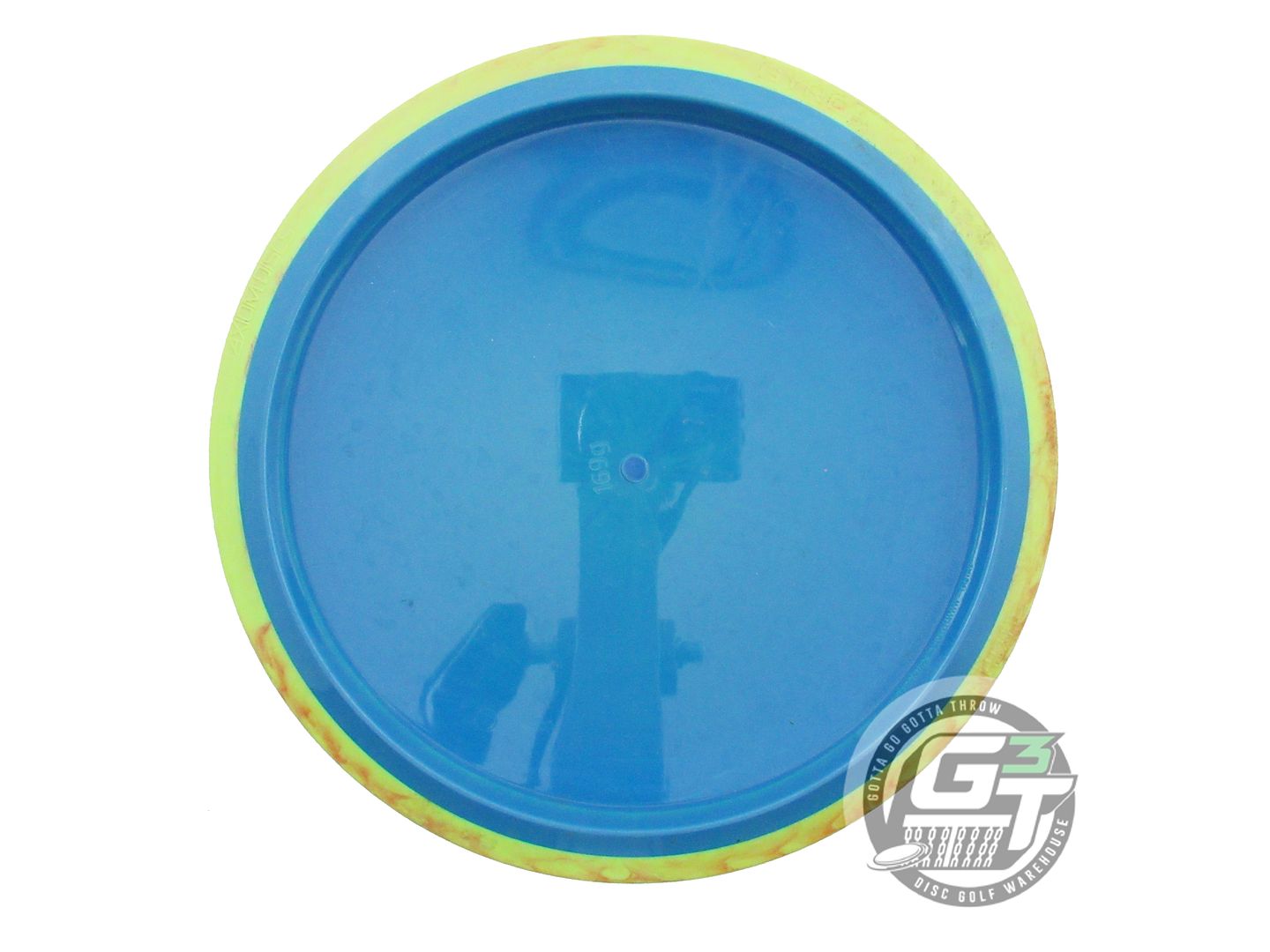 USED Axiom Discs Neutron Rhythm 169g Blue Lime Rim Distance Driver Golf Disc