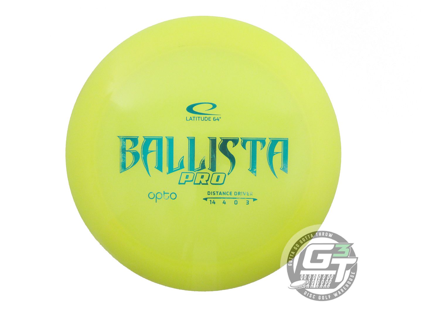 USED Latitude 64 Opto Ballista Pro 173g Yellow Blue Foil Distance Driver Disc