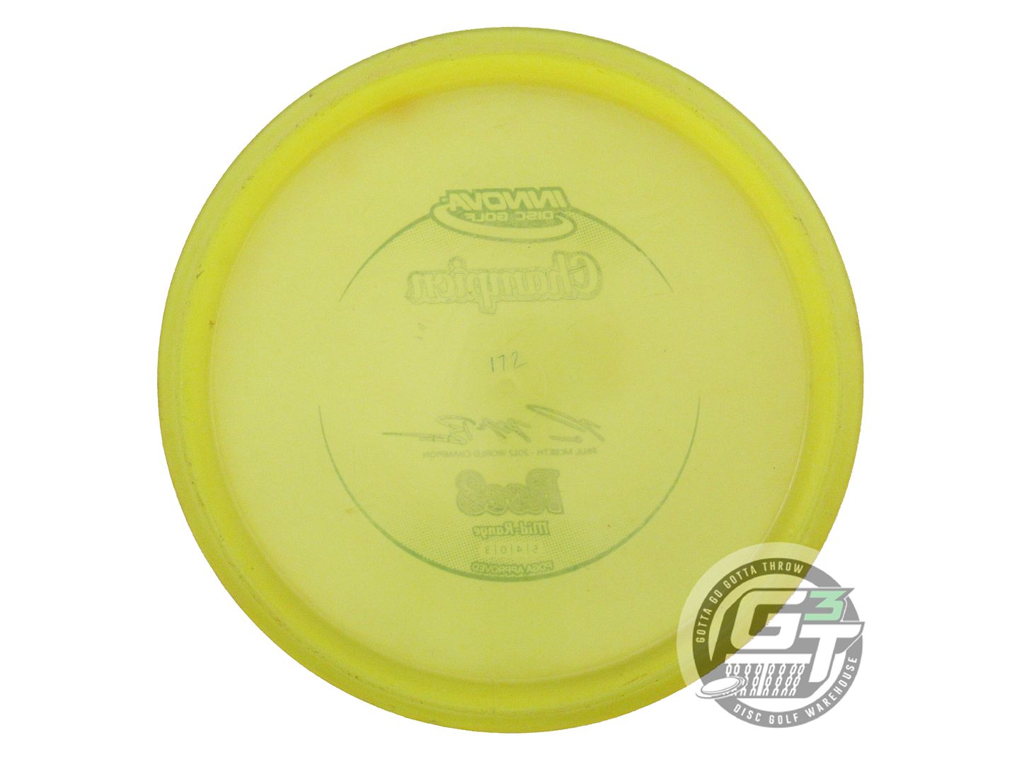 USED Innova [McBETH] Champion Roc3 171g Yellow Blue Foil Midrange Golf Disc