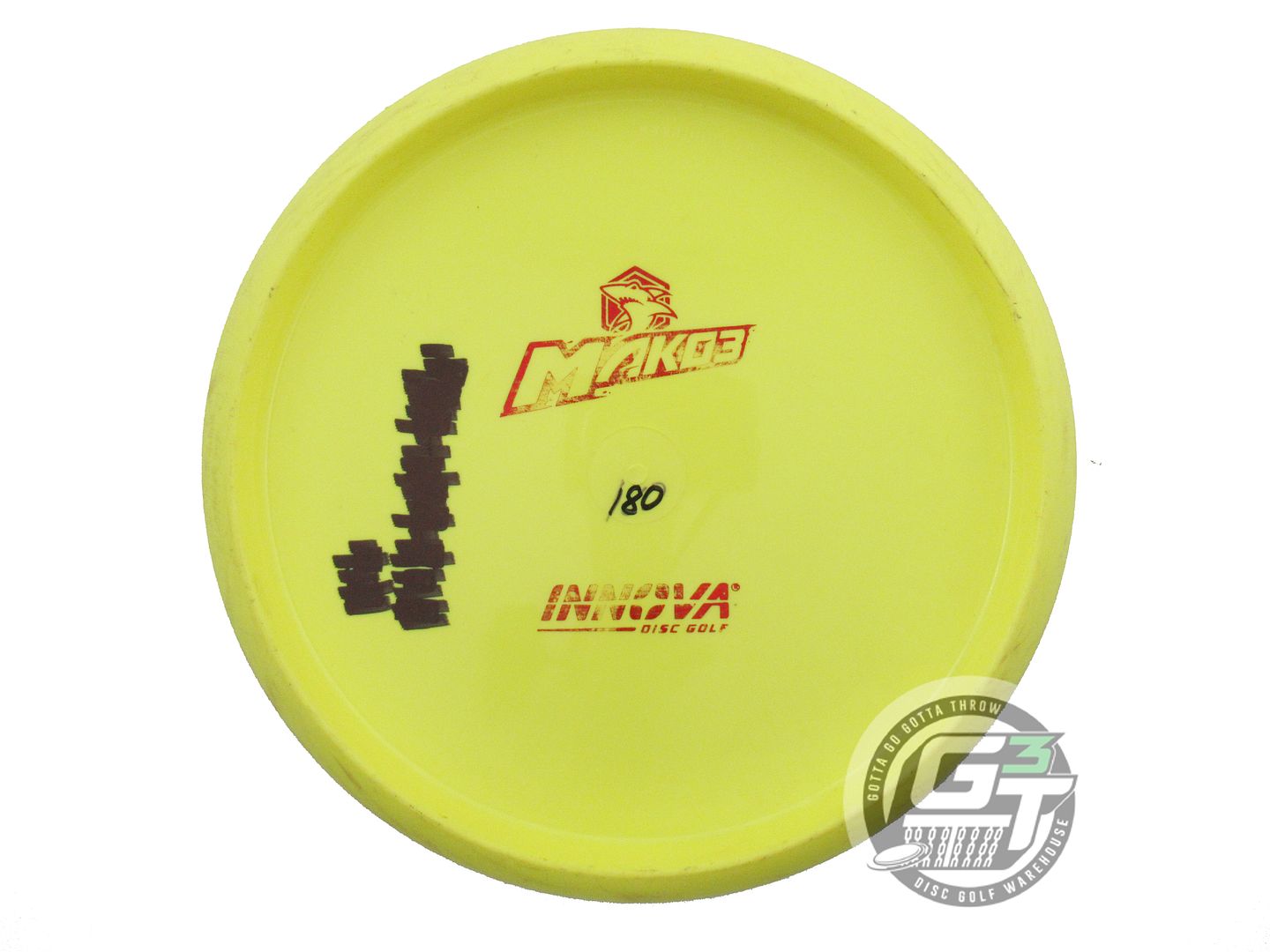 USED Innova Backstamp Star Mako3 180g Yellow Red Foil Midrange Golf Disc