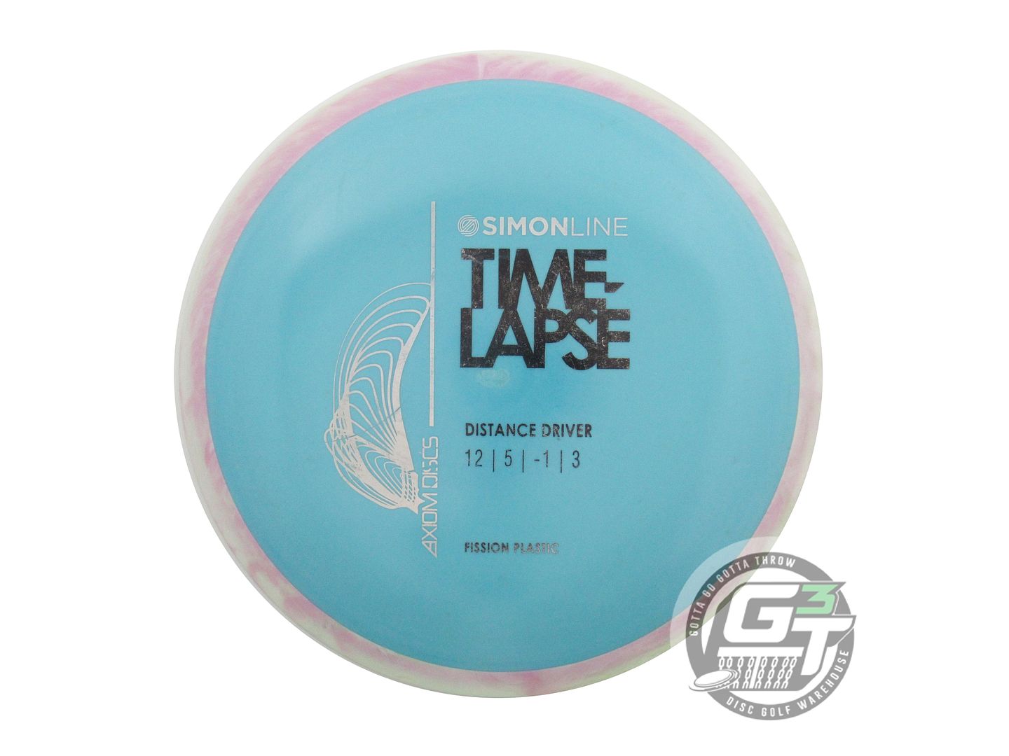USED Axiom Discs [LIZOTTE] Fission Time Lapse 168g Teal Pink-Gray Driver Disc
