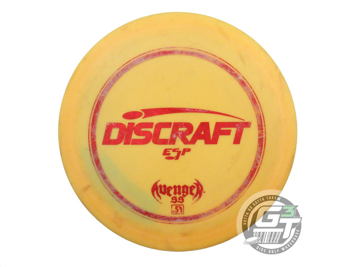 USED Discraft ESP Avenger SS 175g Yellow Red Foil PFN Distance Driver Golf Disc