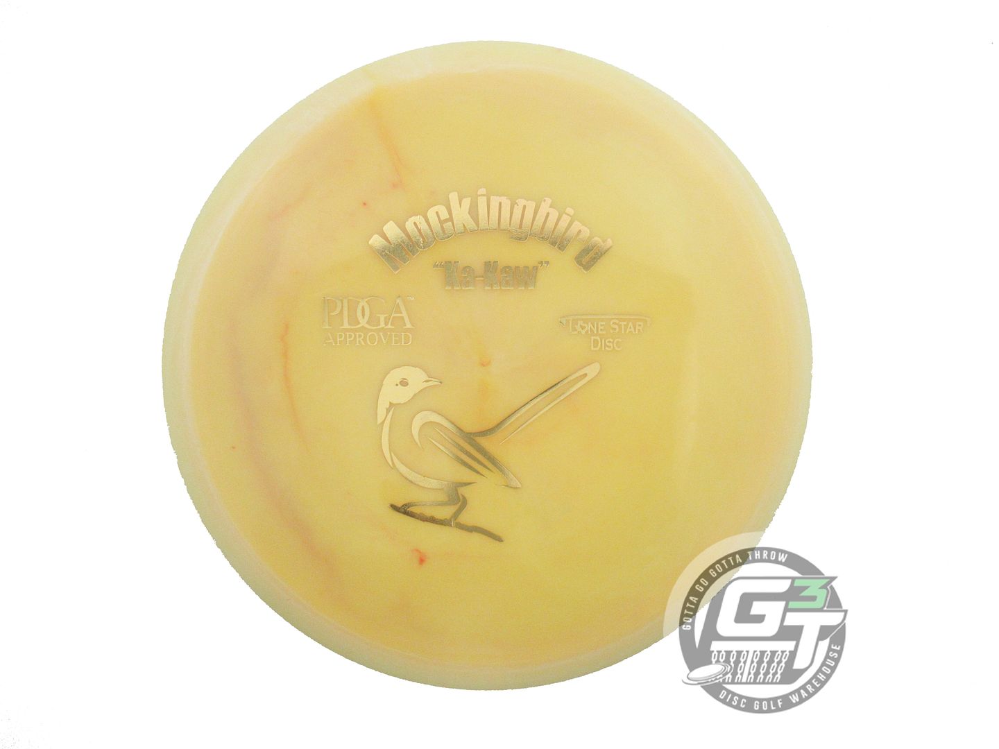 USED Lone Star [ARTIST] Alpha Mockingbird 174g Yellow Gold Foil Driver Golf Disc