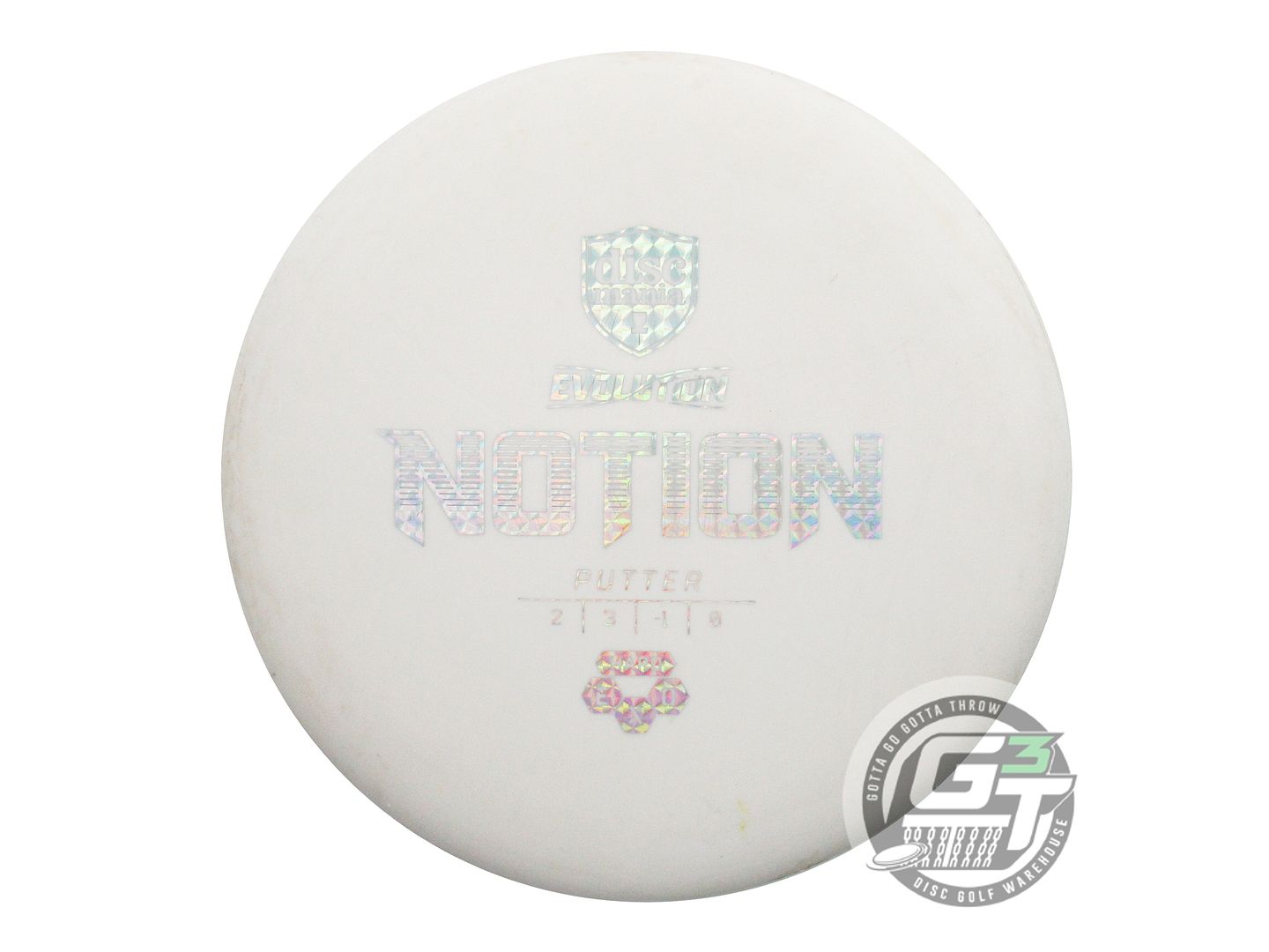 USED DiscMania EXO Hard Notion 173g White Prism Foil Putter Golf Disc