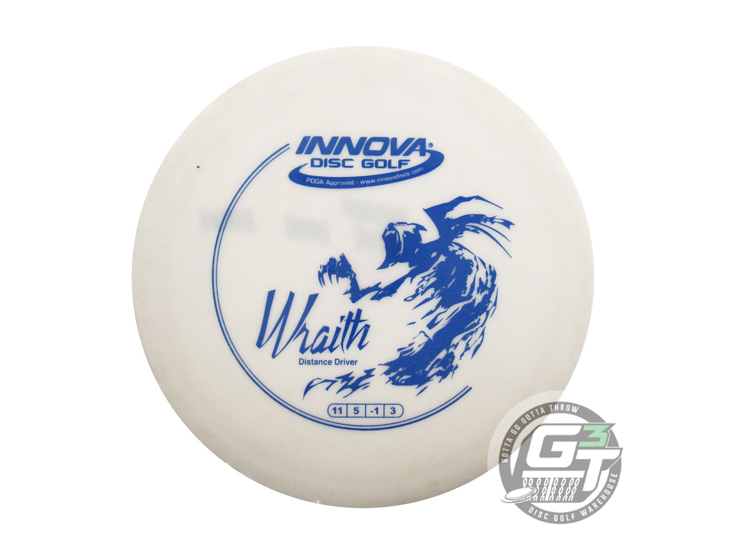 USED Innova DX Wraith 170g Ivory Blue Stamp Distance Driver Golf Disc