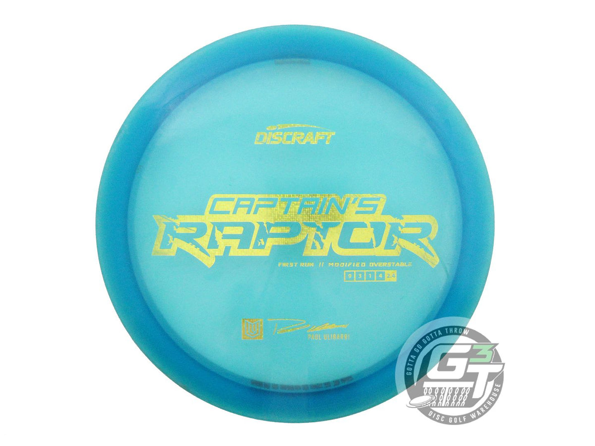 USED Discraft [ULIBARRI] Z Captain's Raptor 175g Blue Driver Golf Disc