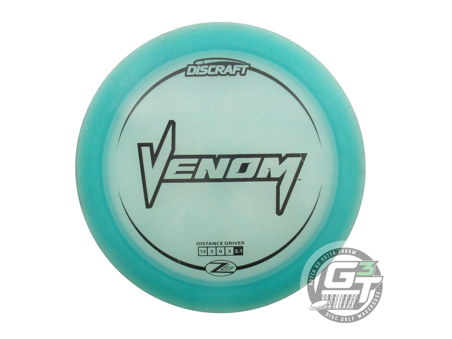 USED Discraft Z Lite Venom 161g Seafoam Black Stamp Distance Driver Golf Disc