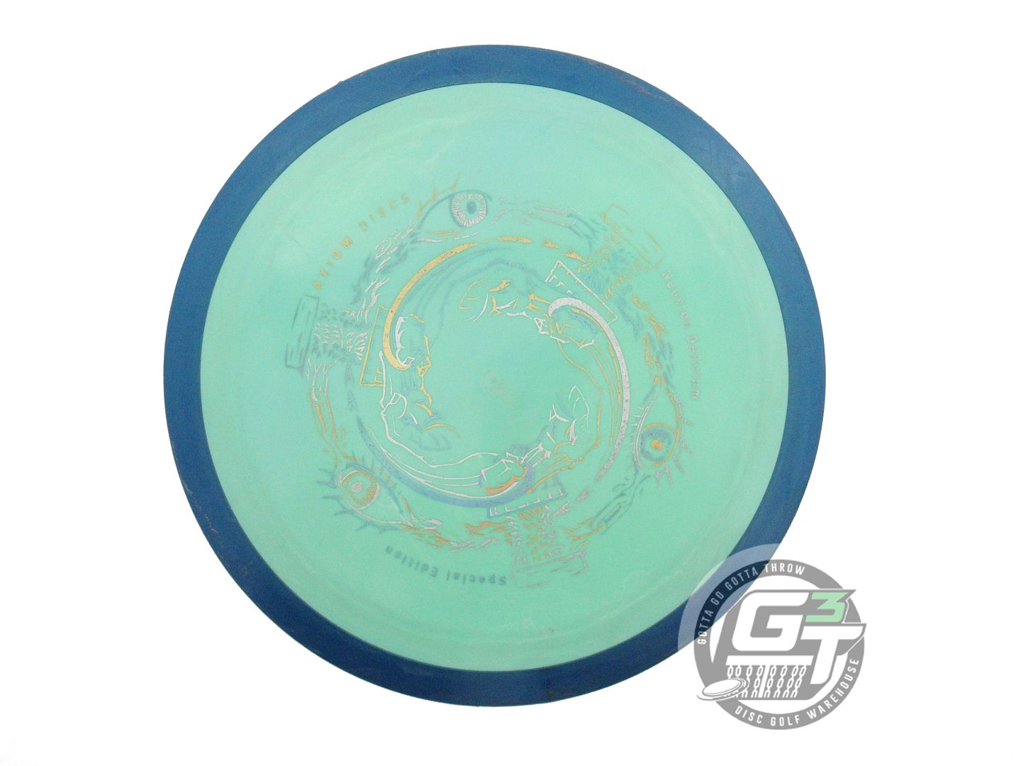 USED Axiom Discs [SE] Neutron Delirium 174g Green Blue Rim Distance Driver Disc