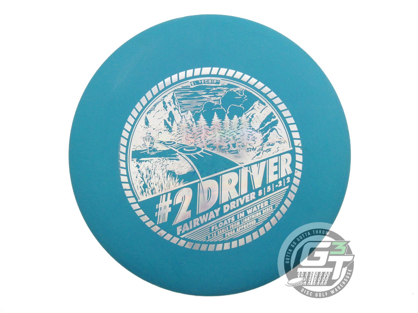 USED Lightning SureGrip #2 Driver 172g Teal Silver Holo Fairway Driver Golf Disc