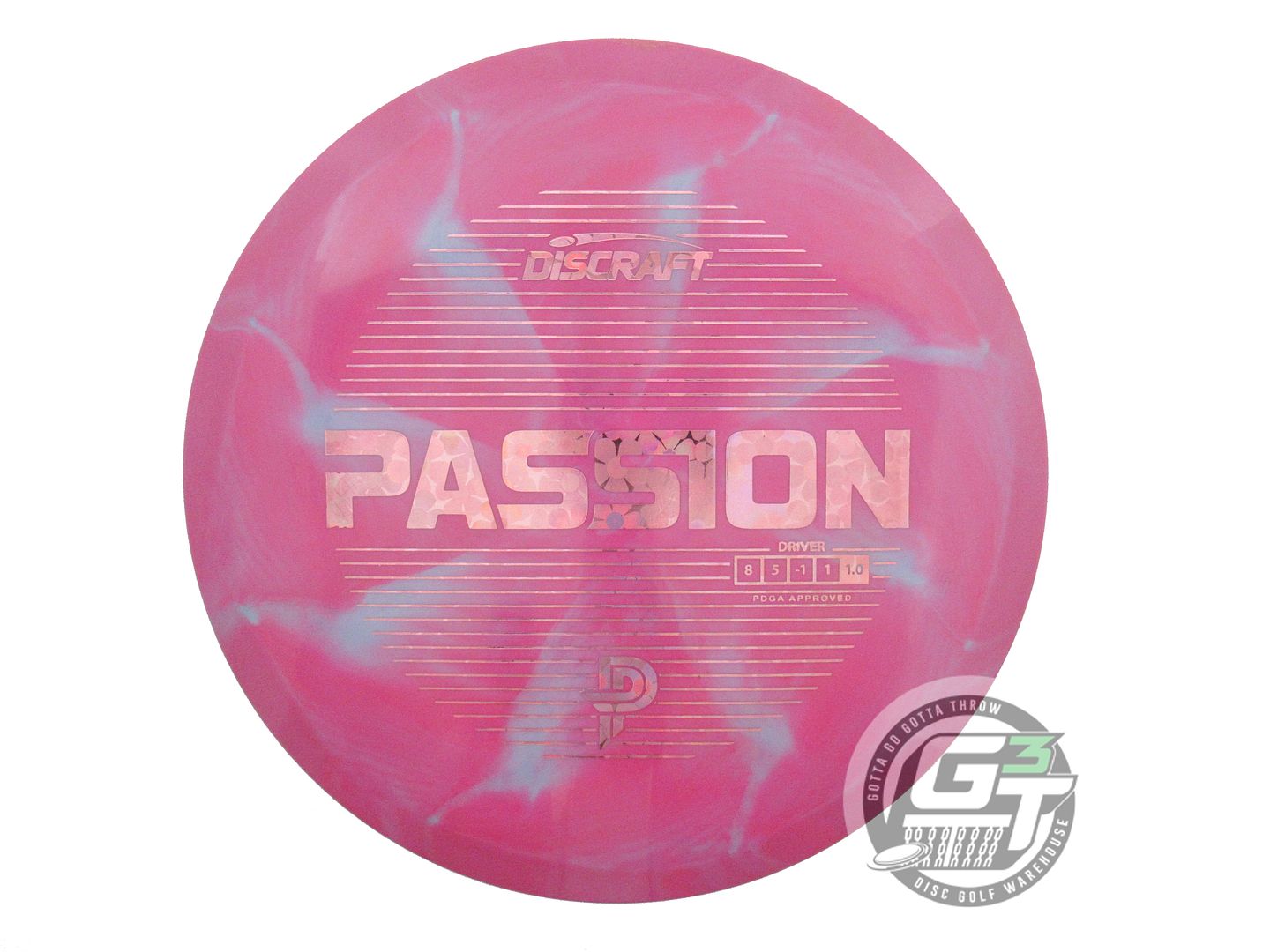 USED Discraft [PIERCE] ESP Passion 165g Pink-Teal Flower Foil Driver Golf Disc