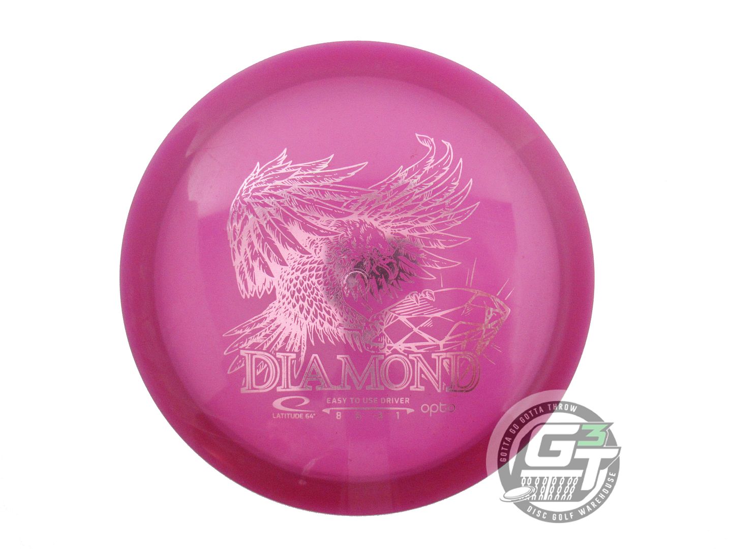 USED Latitude 64 Opto Diamond 158g Purple Pink Foil Fairway Driver Golf Disc