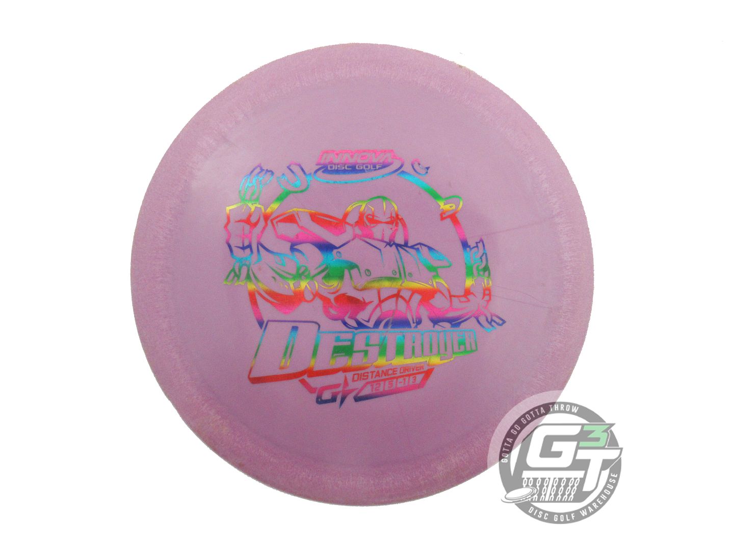 USED Innova GStar Destroyer 168g Lilac Rainbow Foil Distance Driver Golf Disc