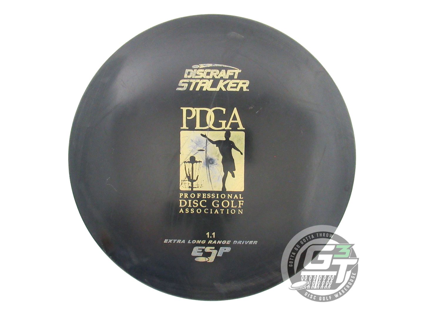 USED Discraft [PDGA] ESP Stalker 167g Black Gold Foil Driver Golf Disc