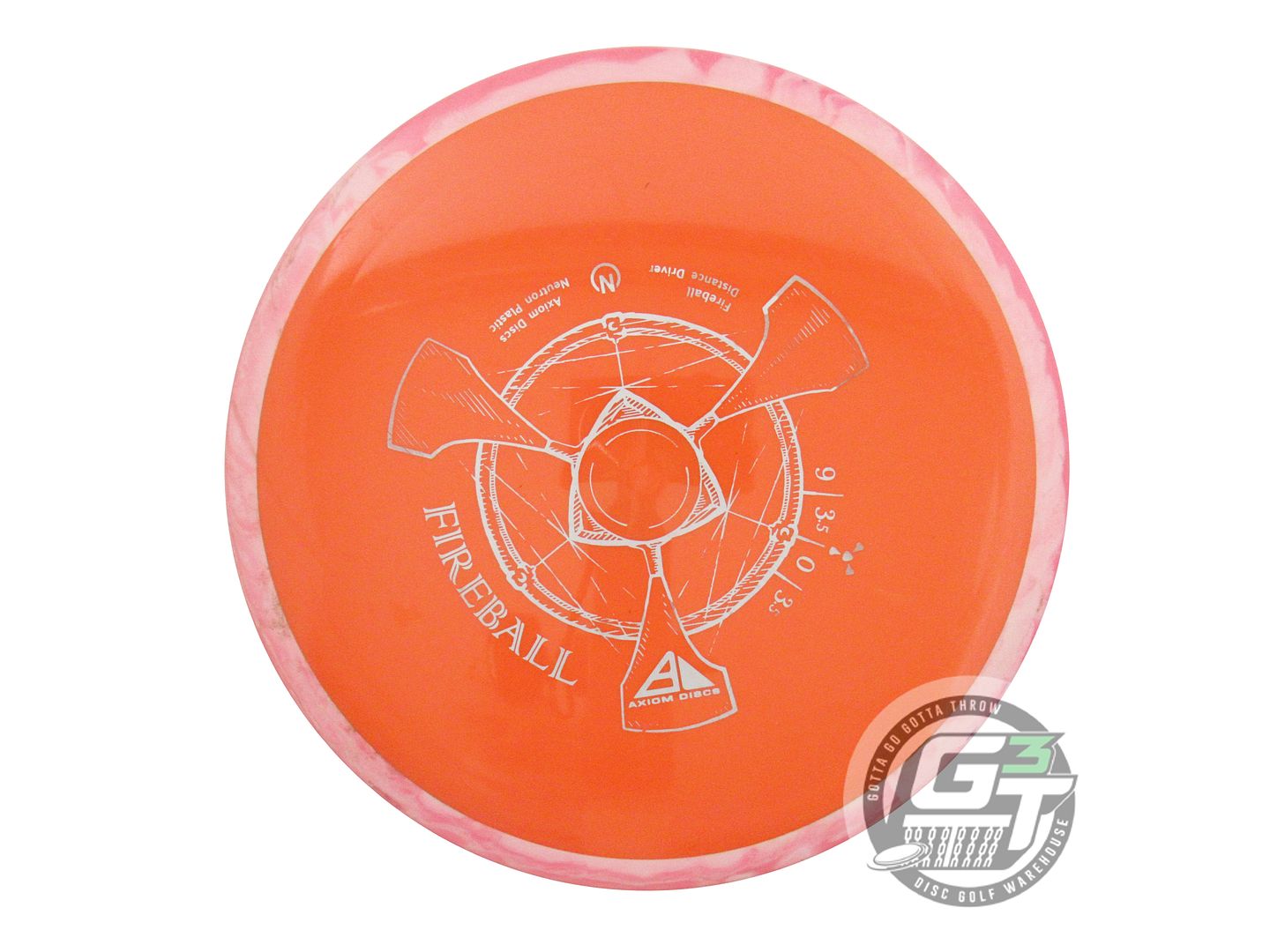 USED Axiom Discs Neutron Fireball 174g Orange Pink Rim Distance Driver Golf Disc