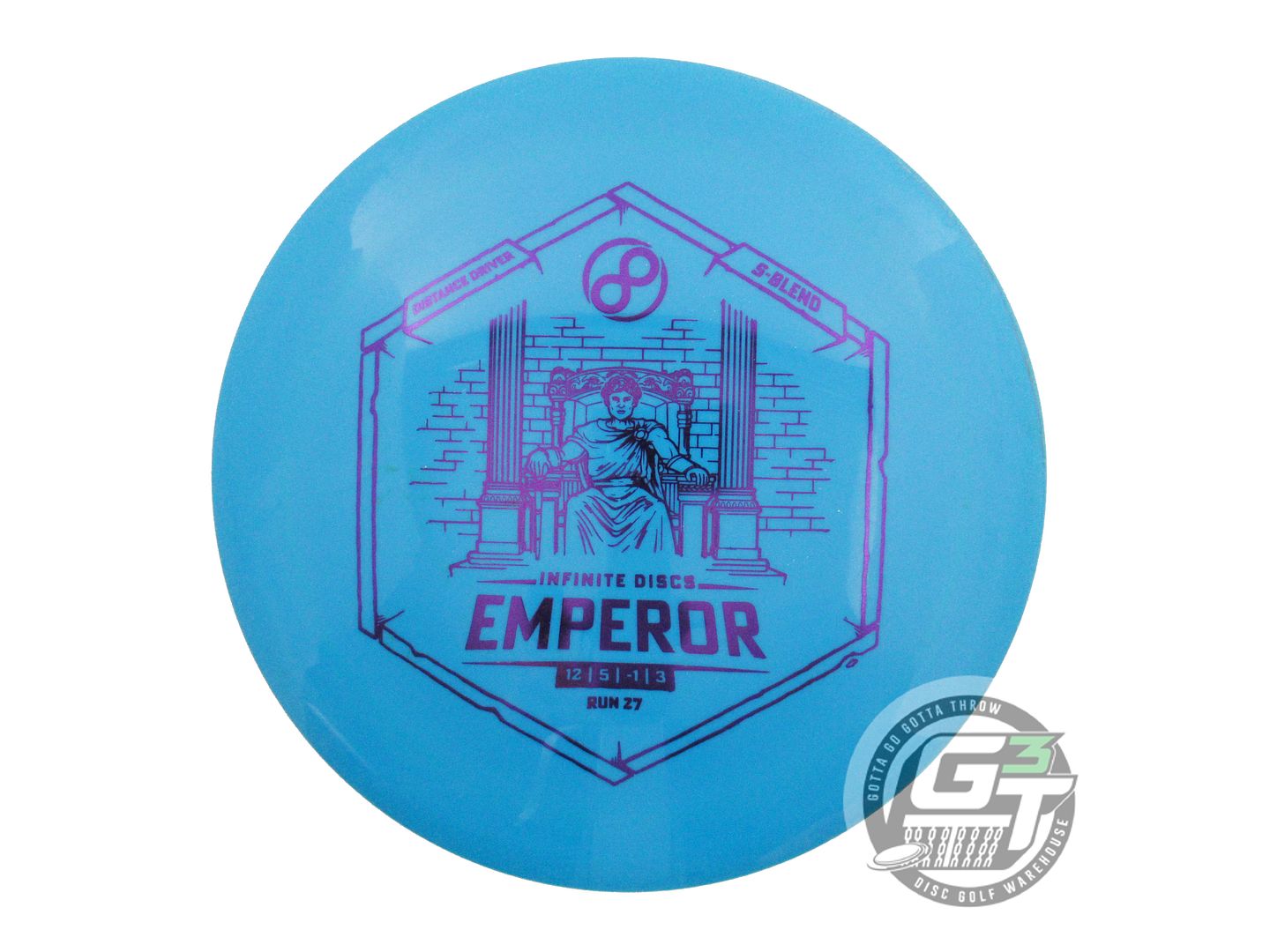 USED Infinite S-Blend Emperor 168g Teal Purple Foil Distance Driver Golf Disc