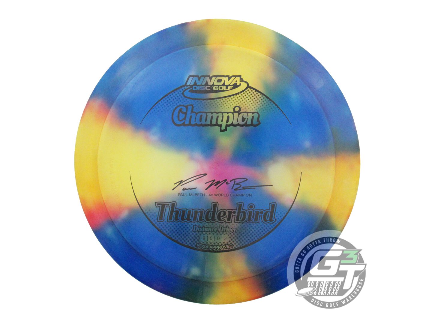 USED Innova [McBETH] I-DYE Champion Thunderbird 169g Pinwheel Driver Golf Disc