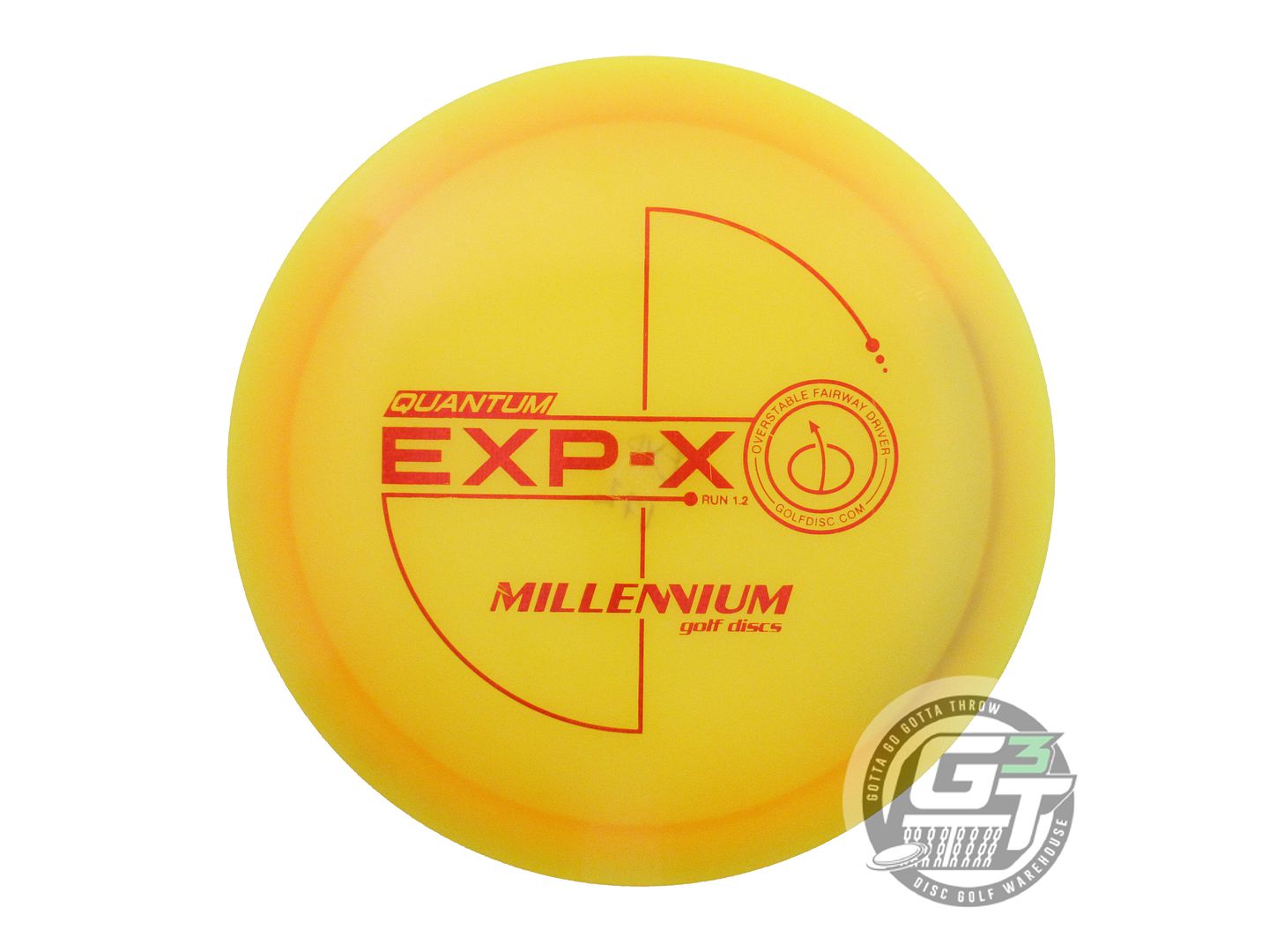 USED Millennium Quantum EXP-X 172g Marigold Red Glitter Foil Fairway Driver Disc