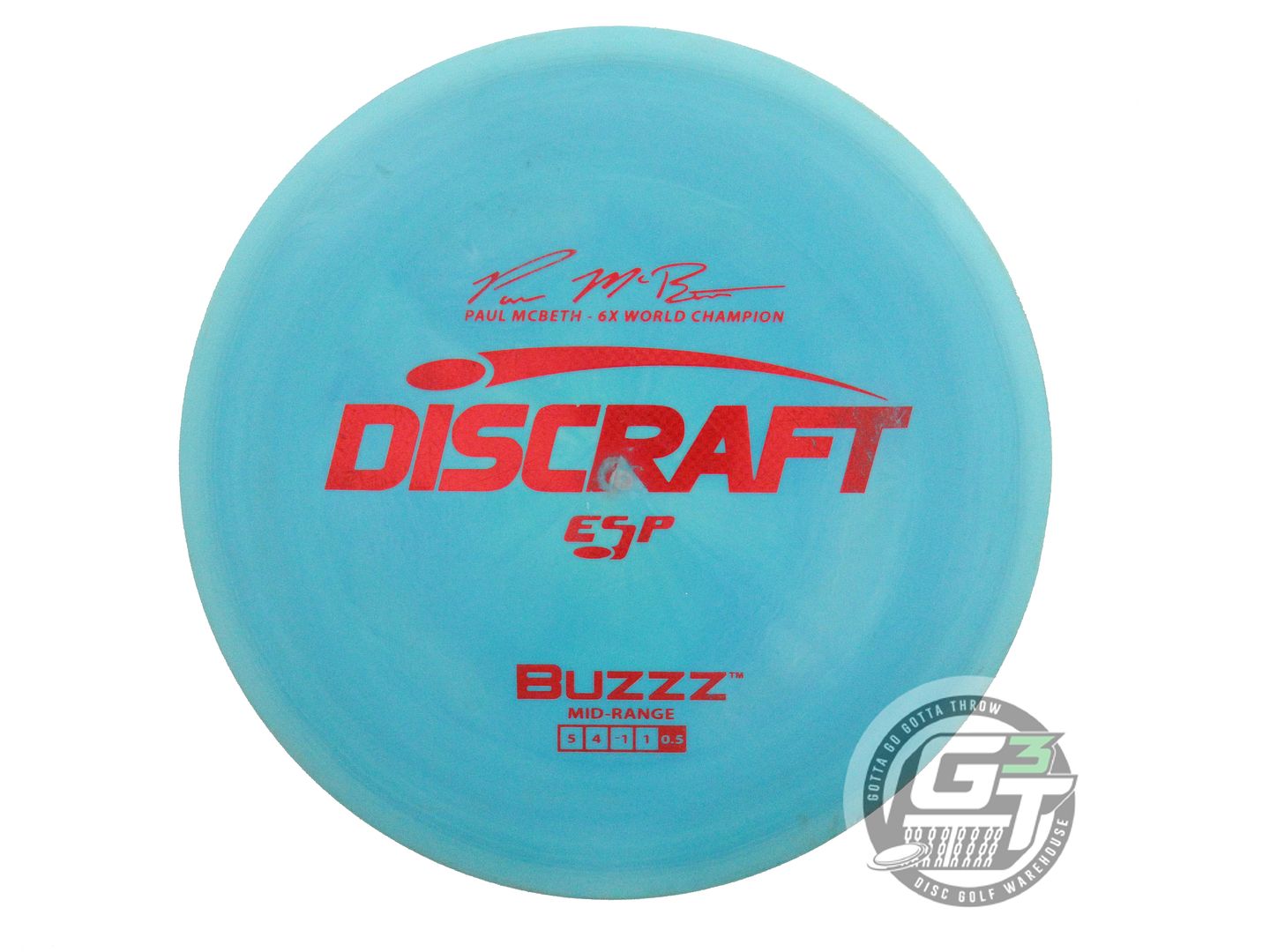 USED Discraft [McBETH] ESP Buzzz 176g Teal Red Weave Foil Midrange Golf Disc