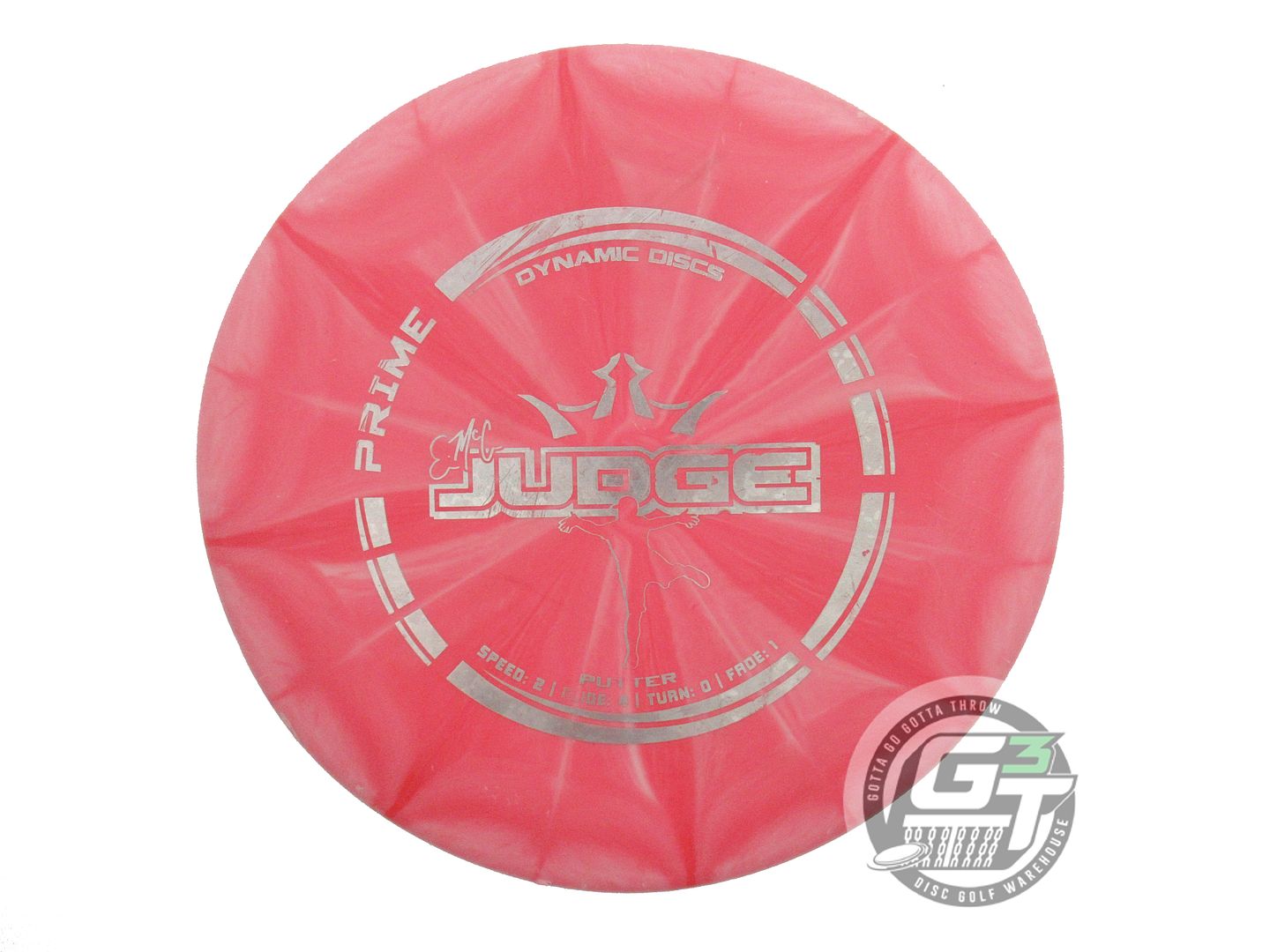 USED Dynamic Discs Prime Burst EMAC Judge 174g Red Silver Foil Putter Golf Disc
