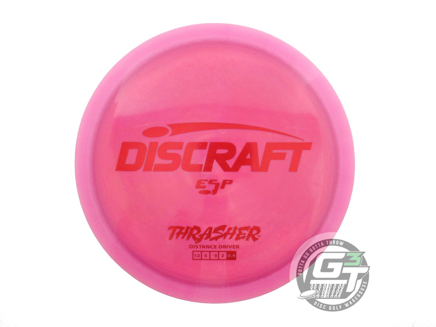 USED Discraft ESP Thrasher 177g Pink-Magenta Red Foil Distance Driver Golf Disc