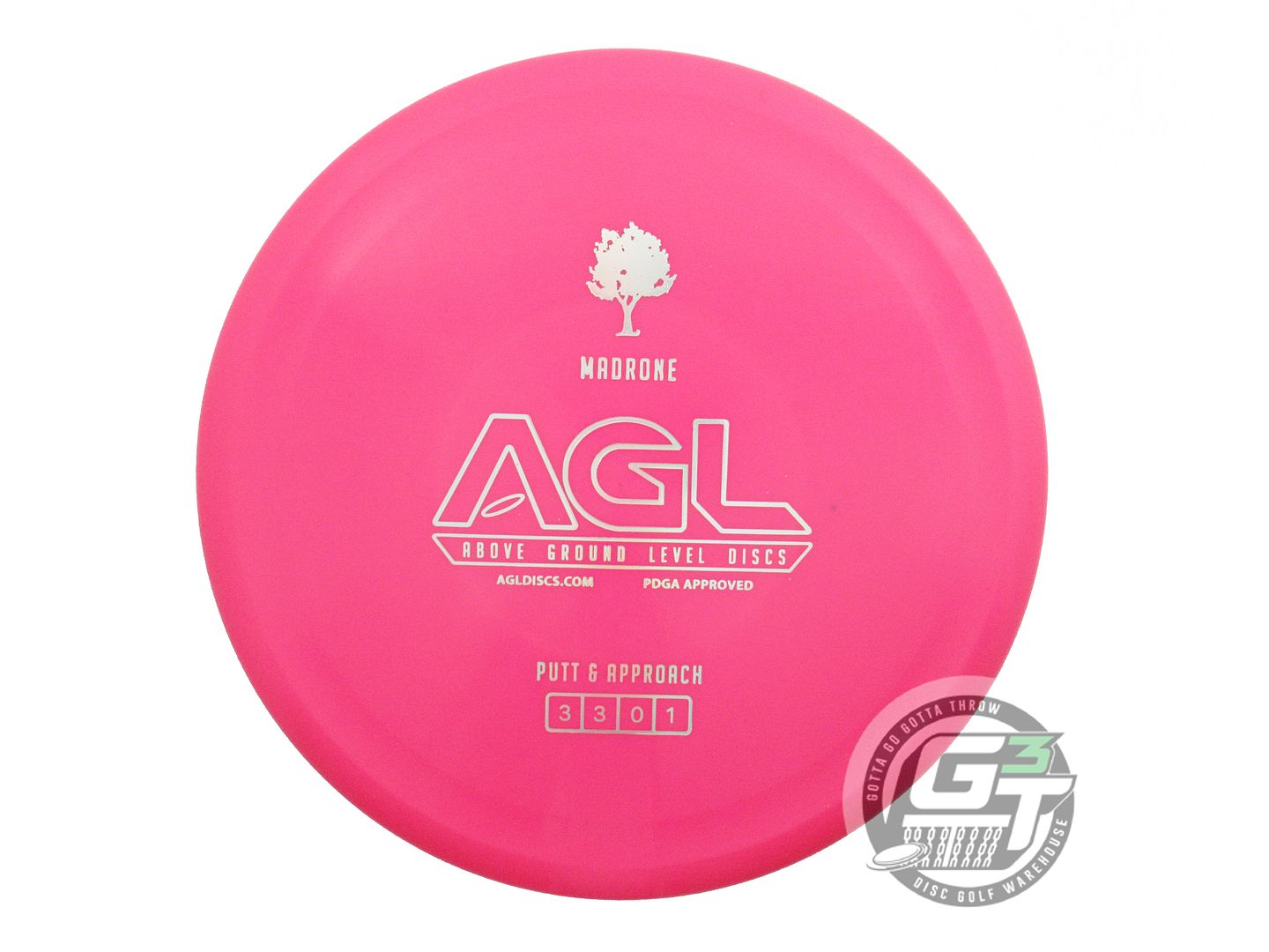 USED Above Ground Level Alpine Madrone 174g Pink Silver Holo Foil Putter Disc