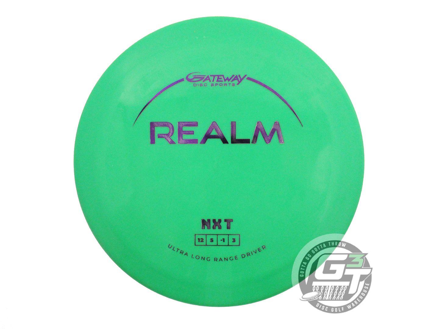 USED Gateway NXT Realm 174g Green Purple Foil Distance Driver Golf Disc
