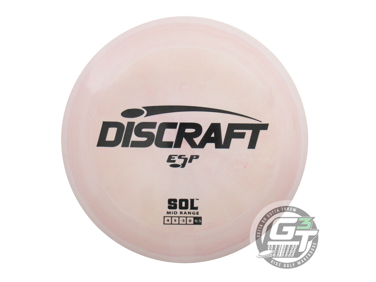 USED Discraft ESP Sol 173g Lt. Pink Black Stamp Midrange Golf Disc