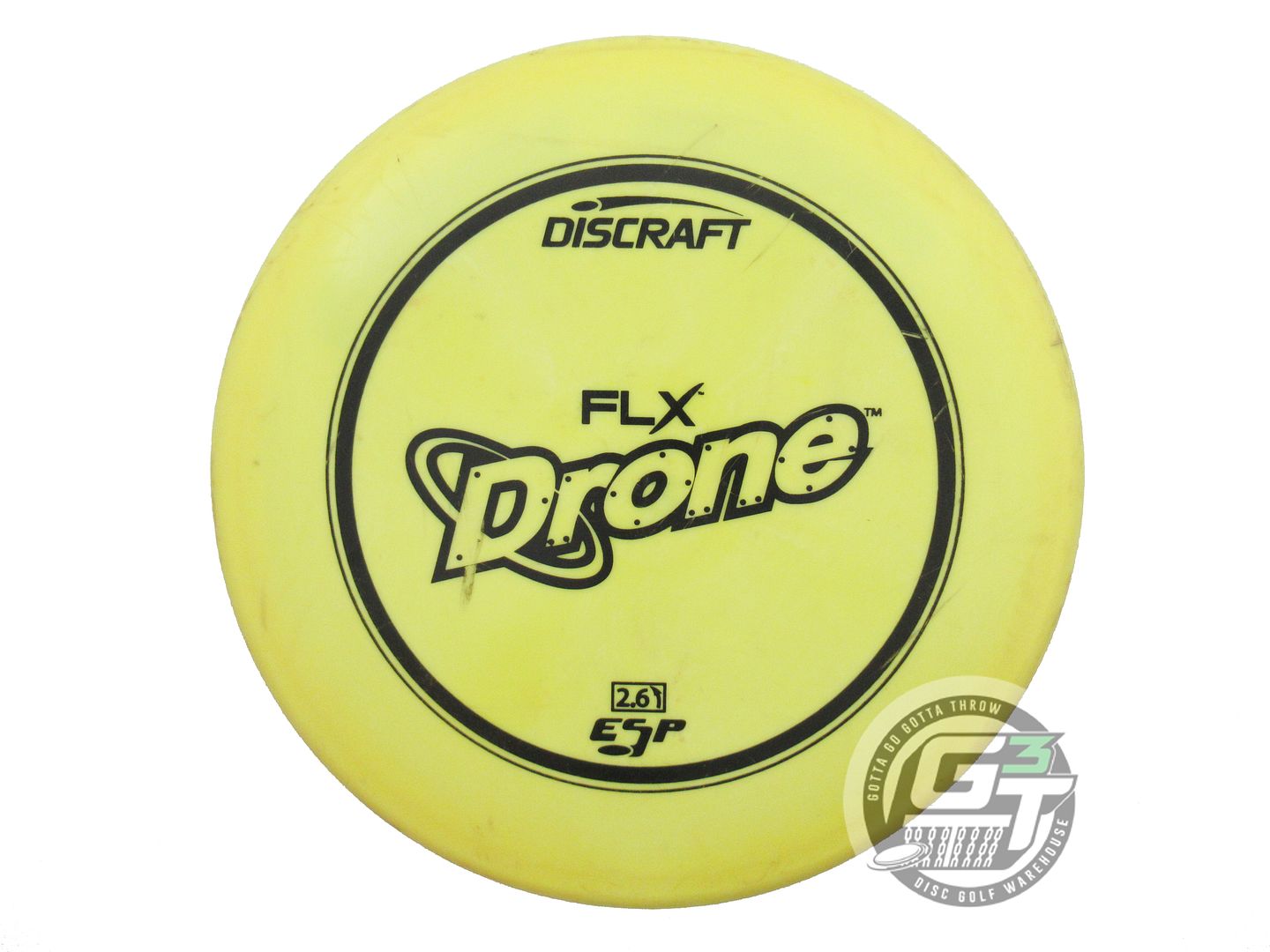 USED Discraft ESP FLX Drone 171g Yellow Black Stamp OOP Midrange Golf Disc
