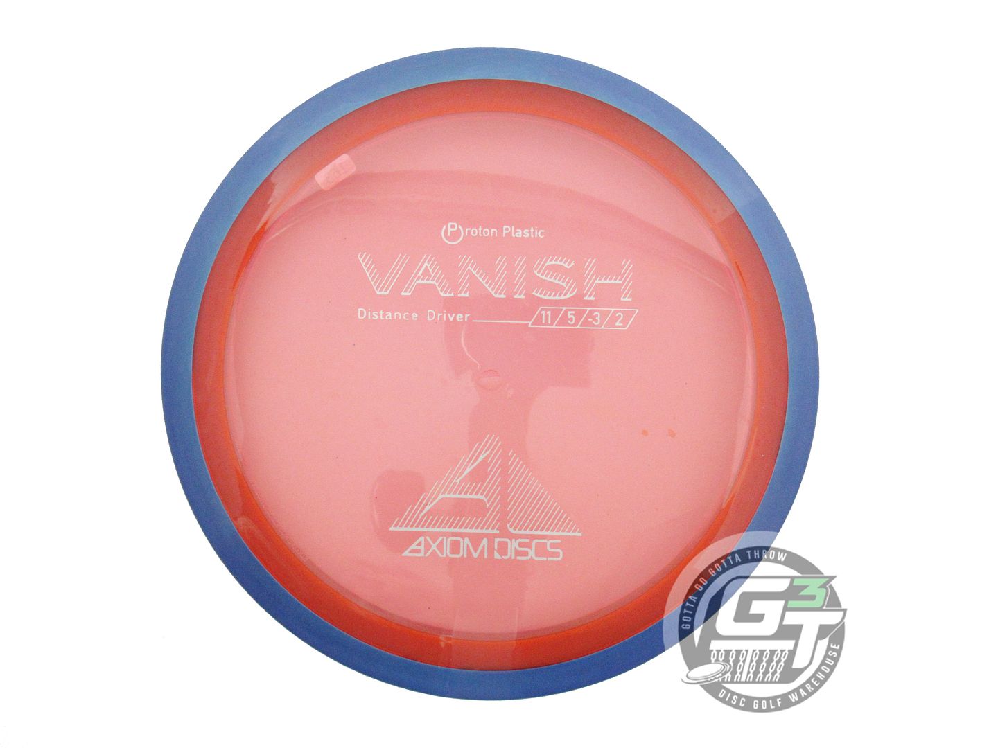 USED Axiom Discs Proton Vanish 163g Pink Blue Rim Distance Driver Golf Disc