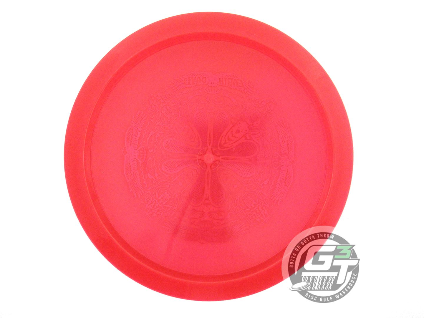 USED Dynamic Discs [EARTH DAY] Lucid Evader 173g Red Gold Foil Driver Golf Disc