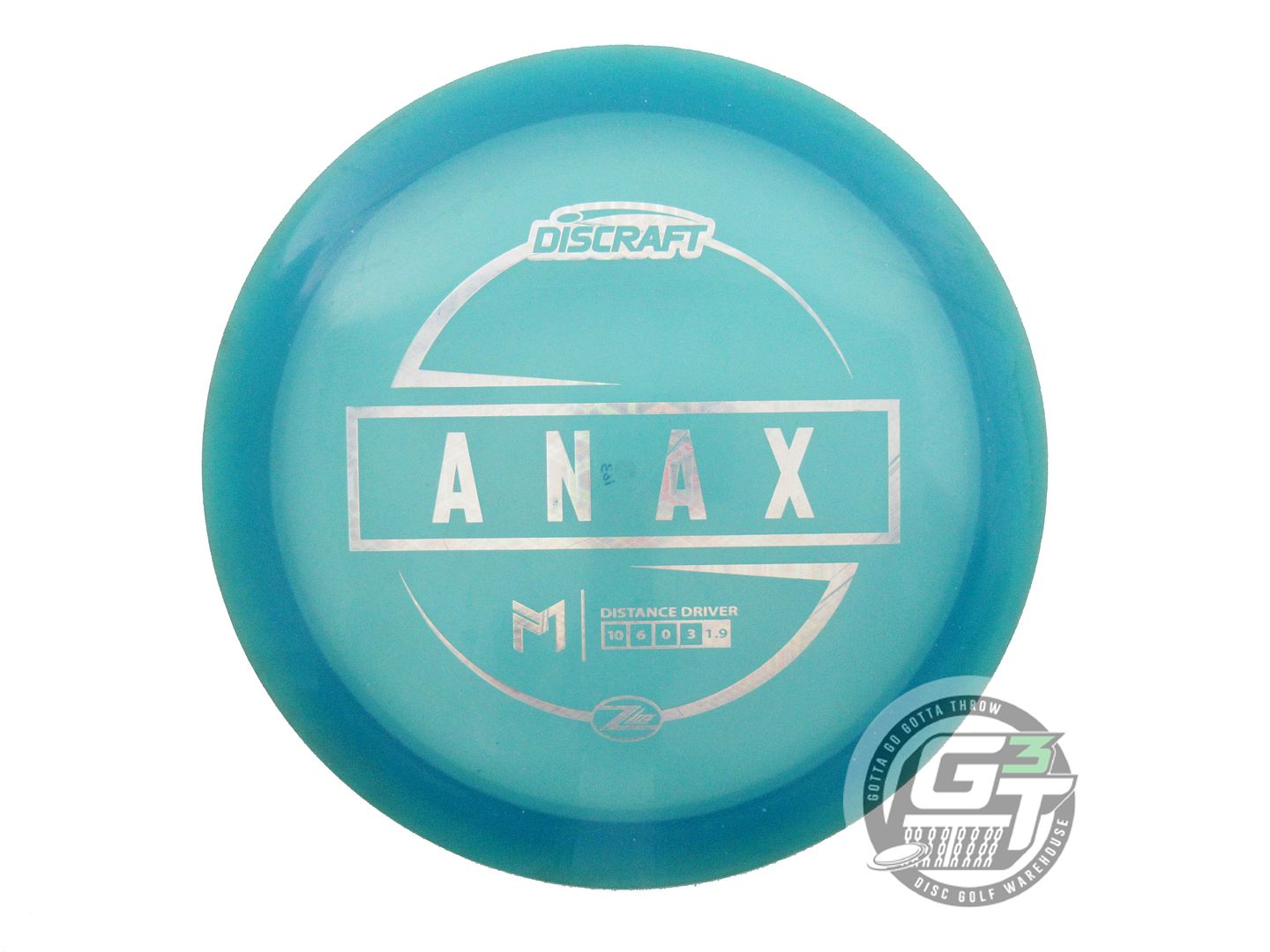 USED Discraft [McBETH] Z Lite Anax 163g Teal Silver Tron Foil Driver Golf Disc