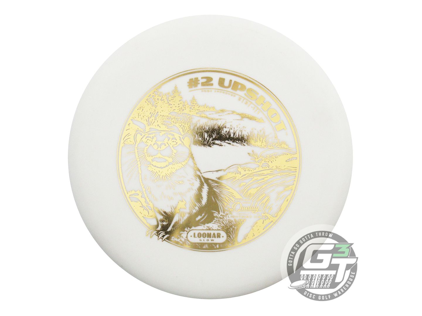 NOS Lightning Loonar Glow #2 Upshot 173g Gold Foil Putter Golf Disc
