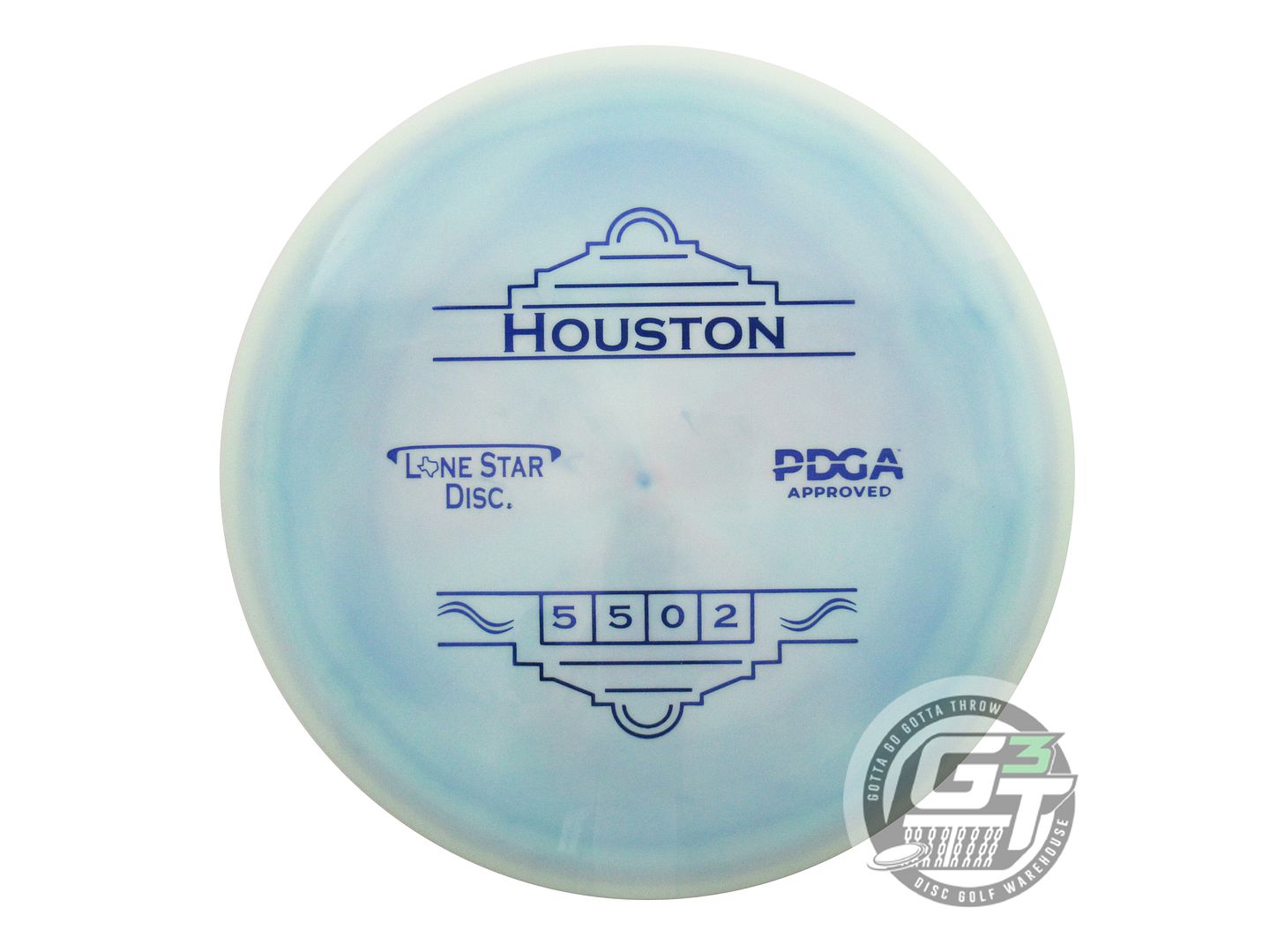USED Lone Star Alpha Houston 174g White-Blue Blue Foil Midrange Golf Disc